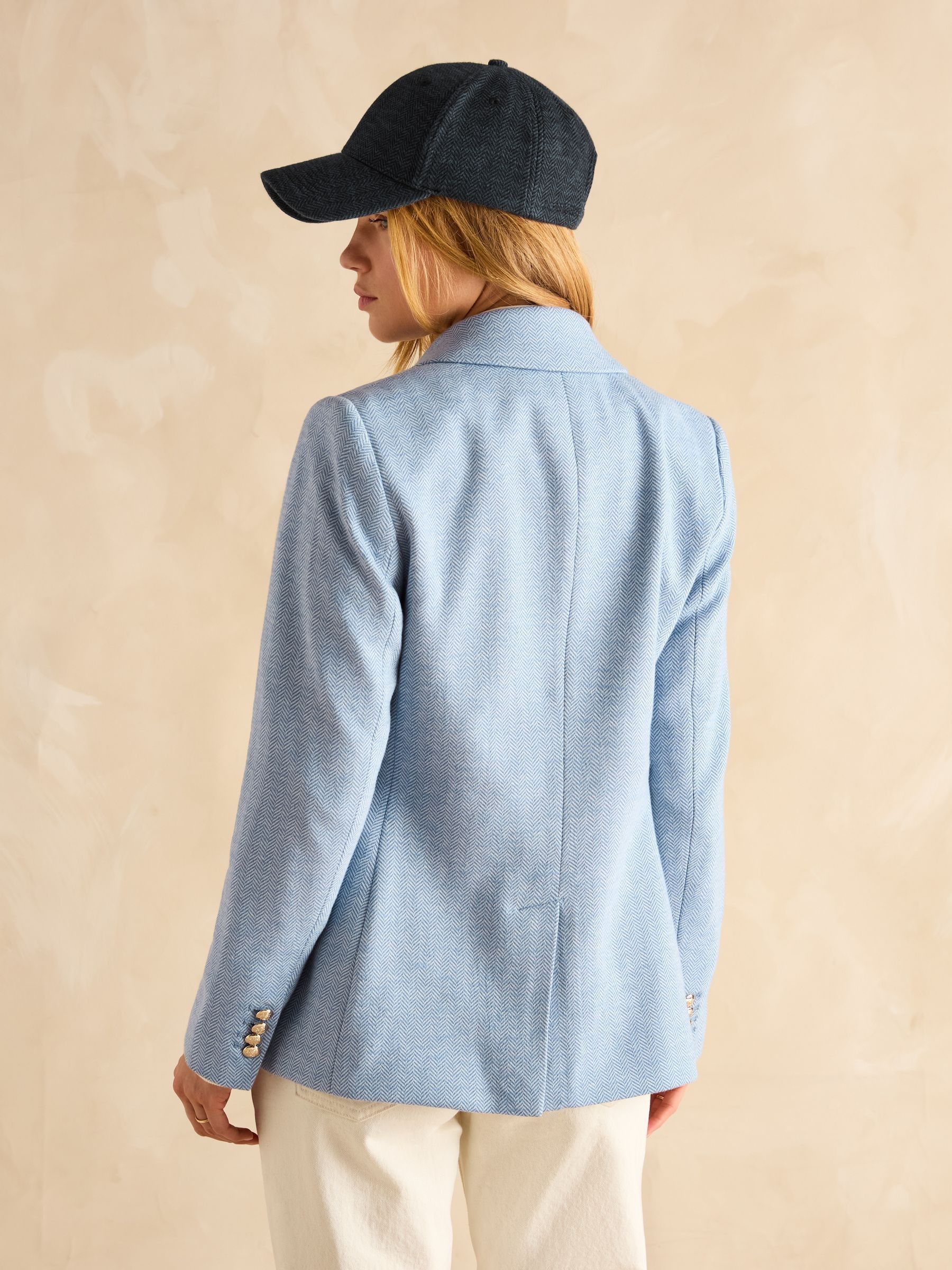 Albury Blue Cotton Blazer - Image 2 of 12