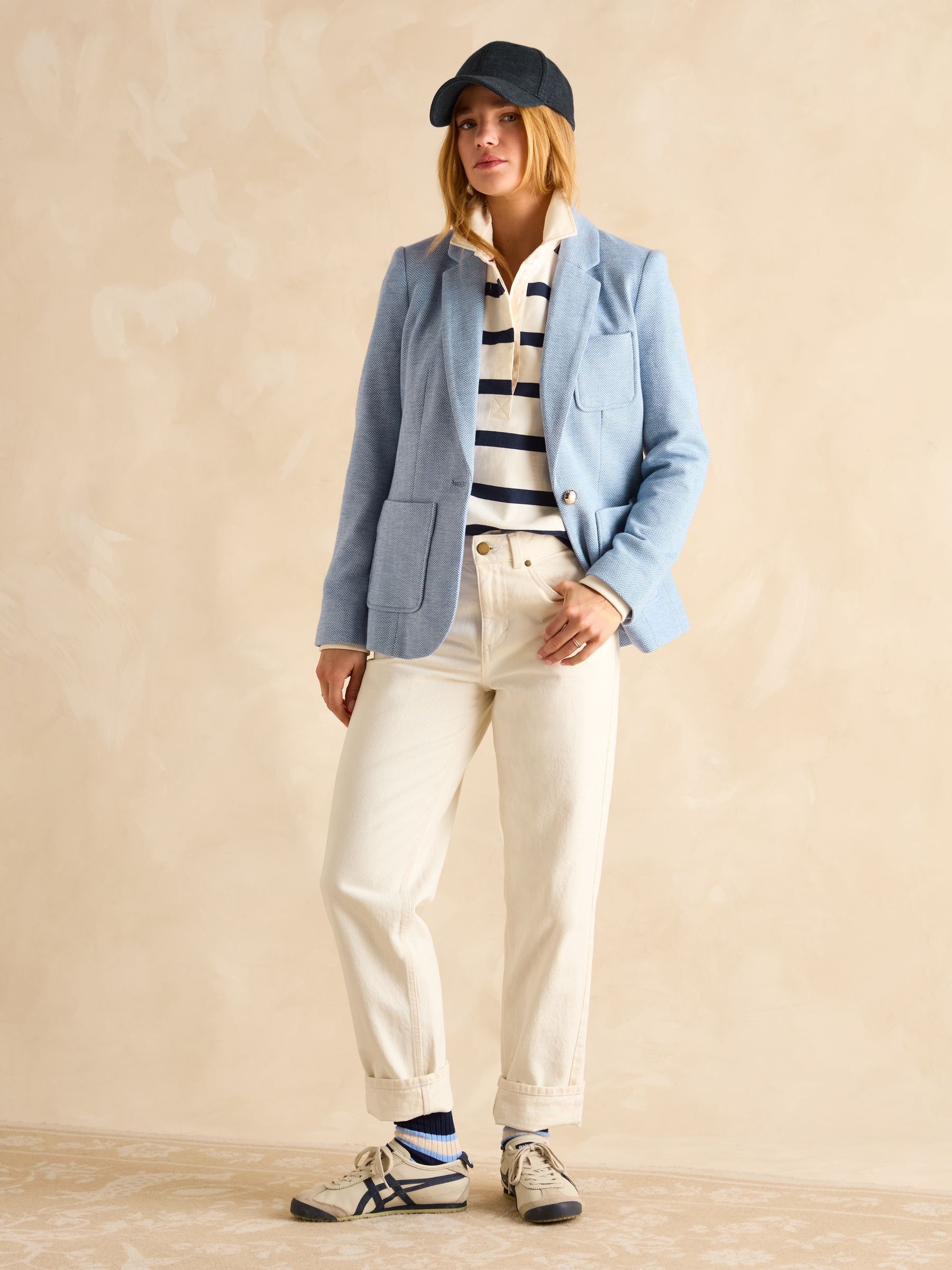 Albury Blue Cotton Blazer - Image 3 of 12