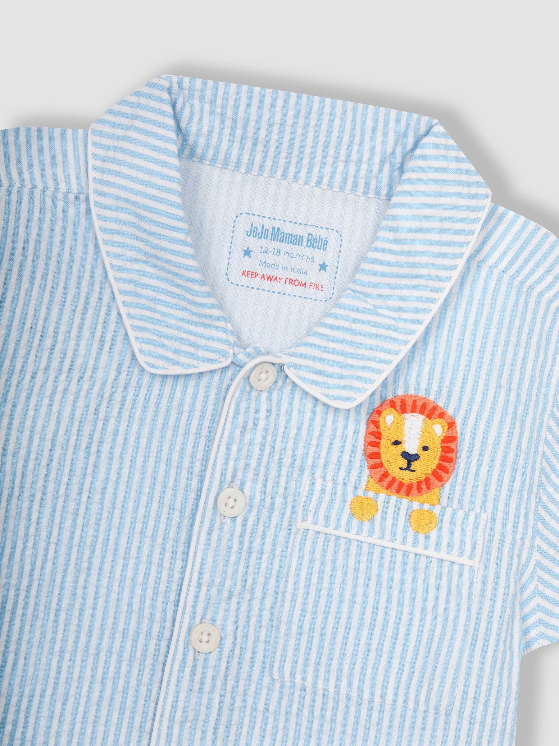 Blue Personalised Woven Pyjamas - Image 5 of 6