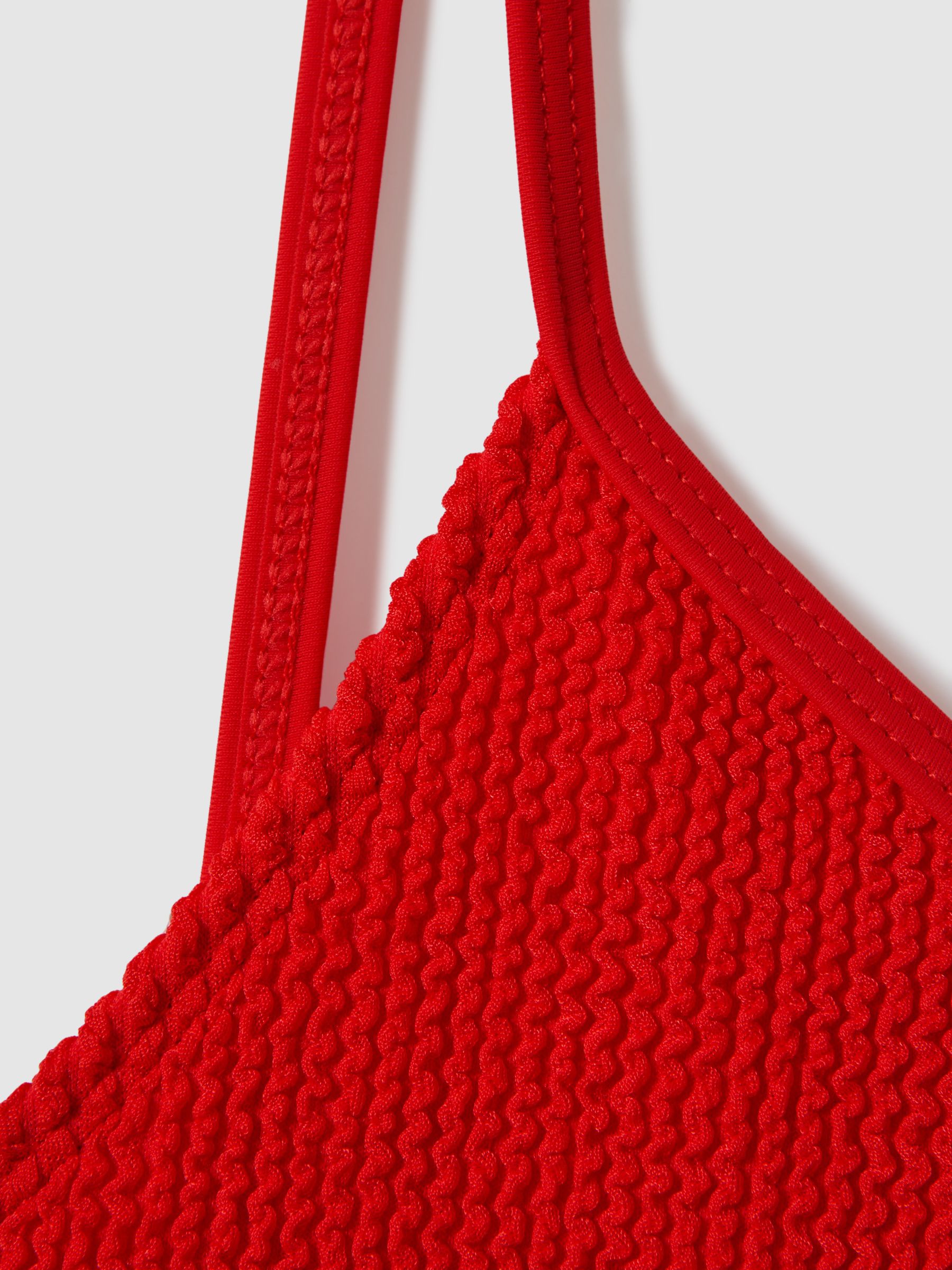 Good American Always Fits Textured Swimsuit in Bright Red - Image 4 of 4