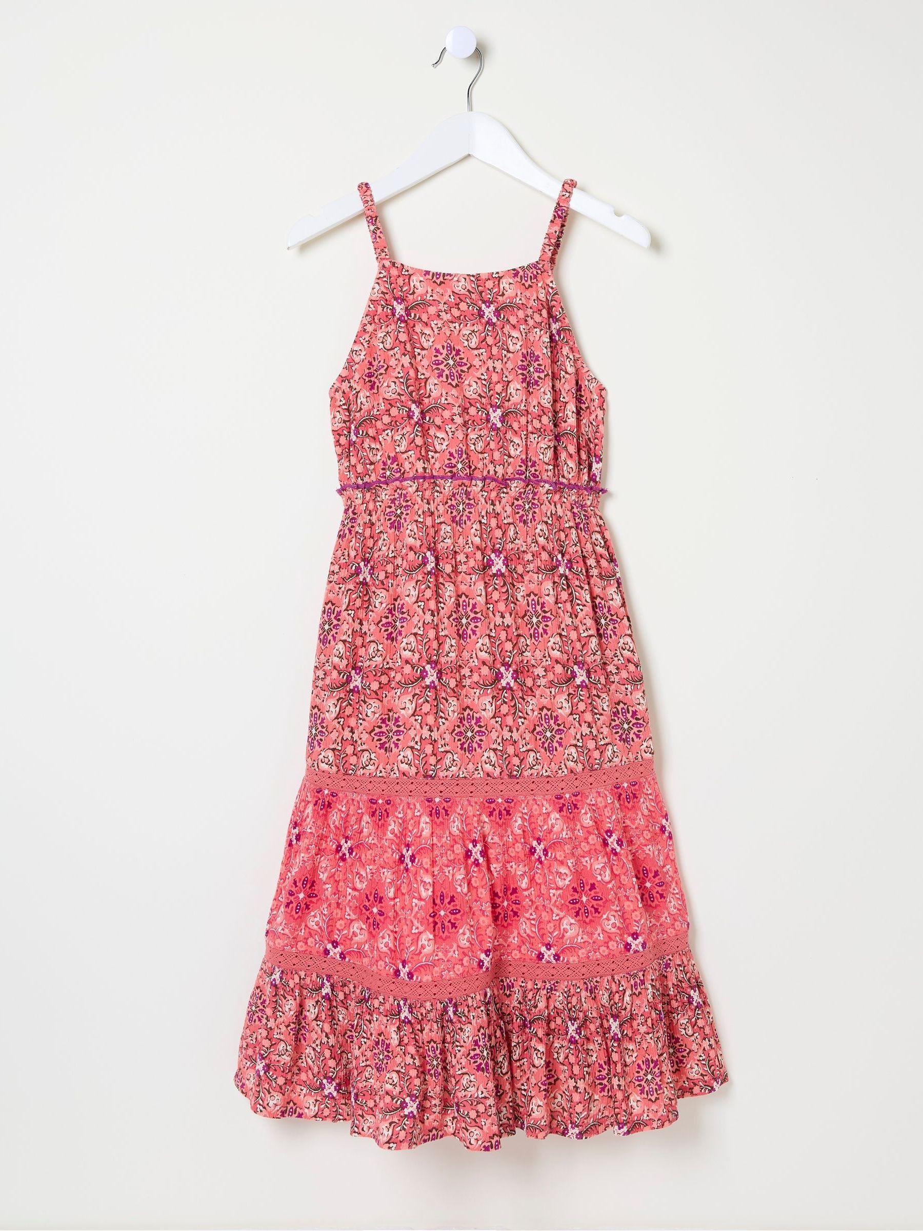 Myla Pink Geo Midi Dress - Image 4 of 4