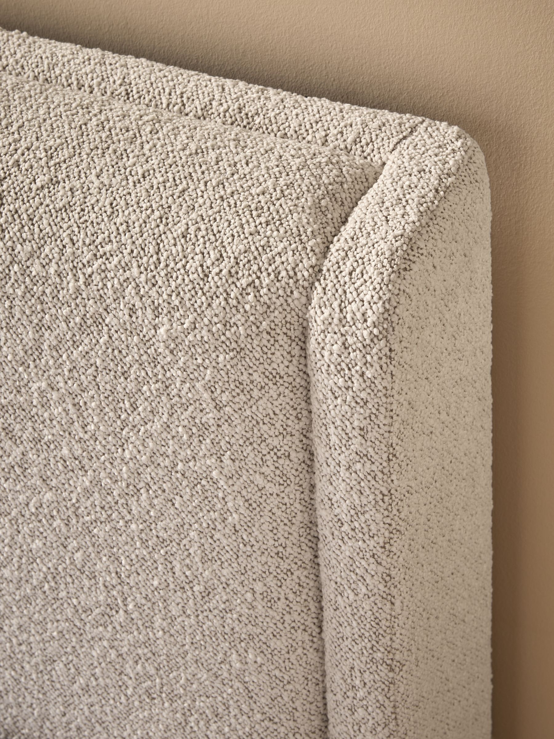 Bed Leonora Ottoman Storage Bed in Off White Boucle in Pax Boucle Off White - Image 3 of 5