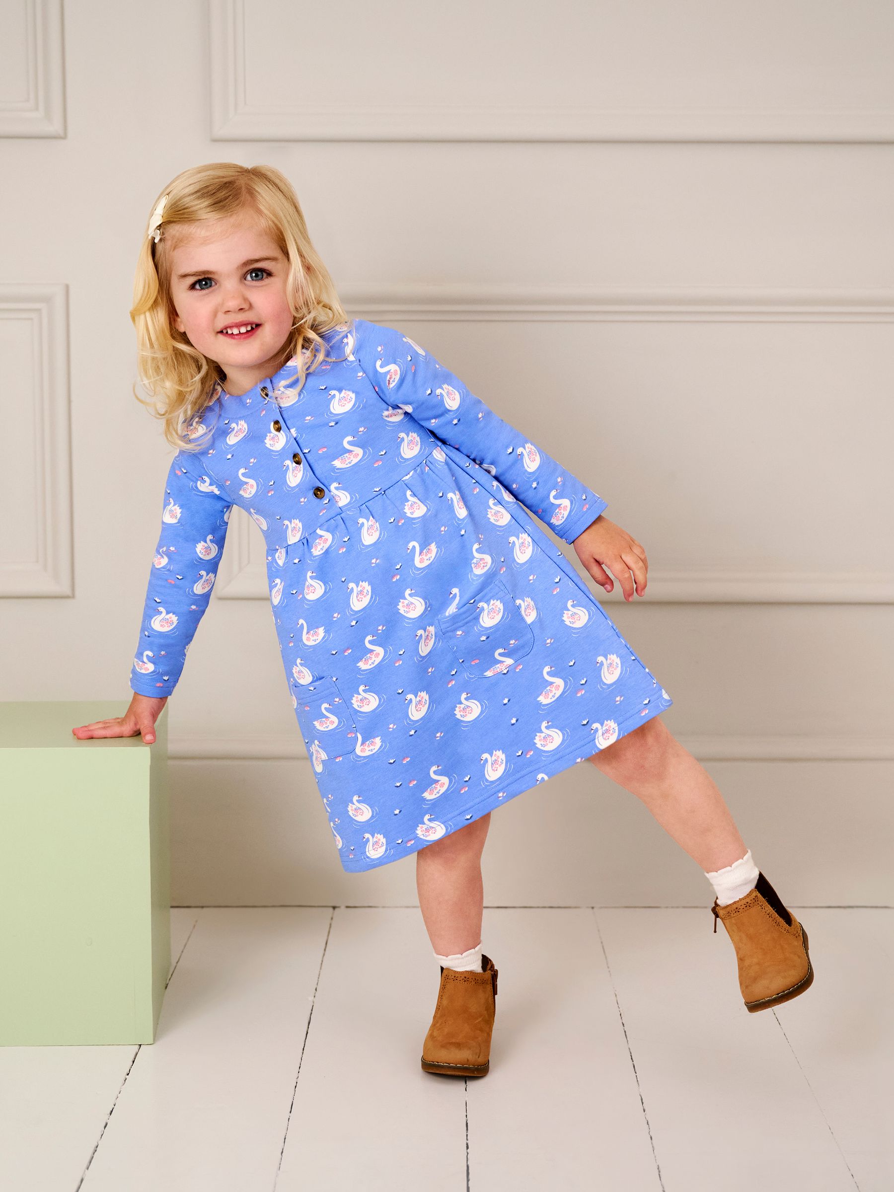 Blue Swan Button Front Dress - Image 2 of 6