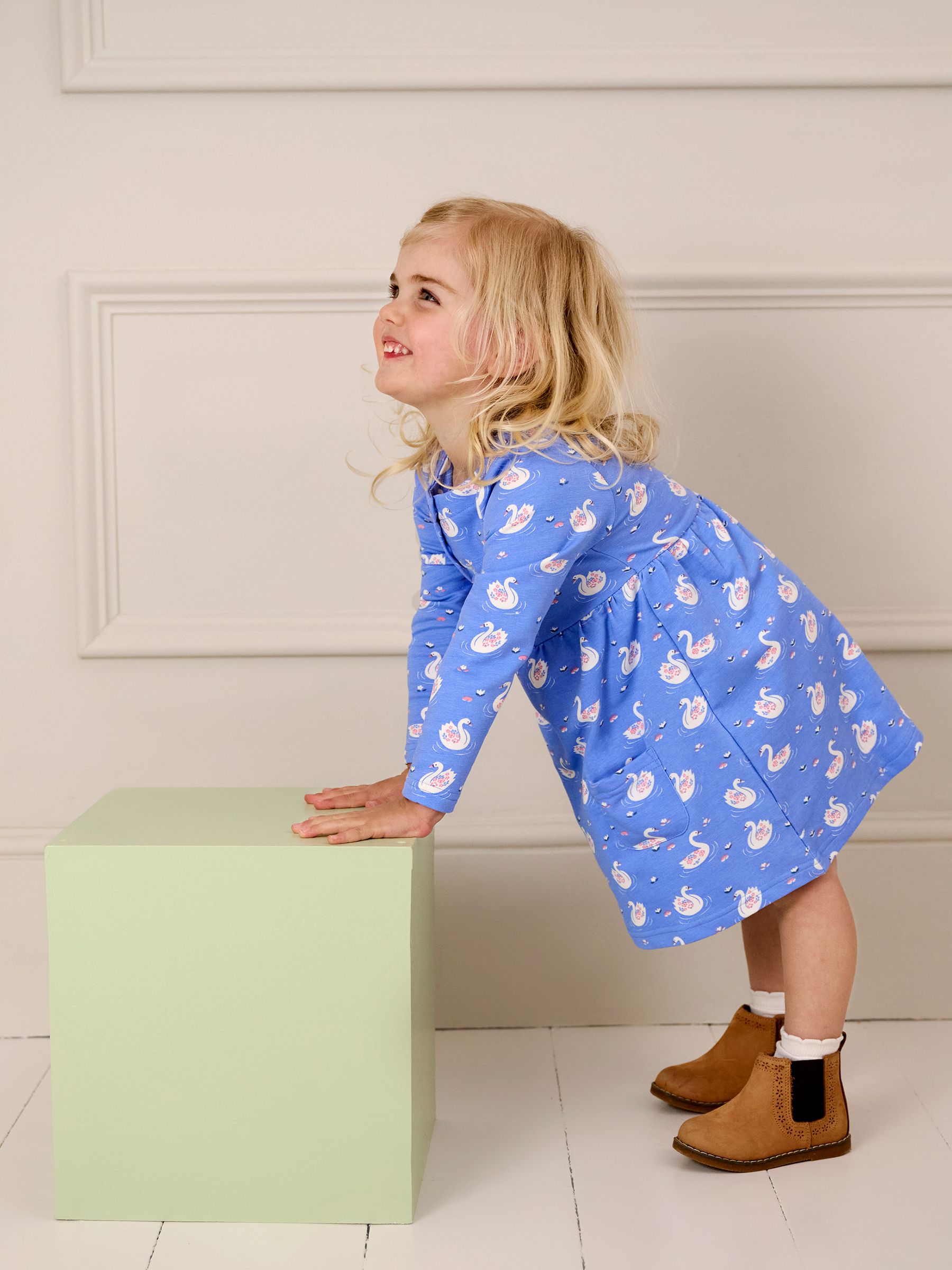 Blue Swan Button Front Dress - Image 3 of 6