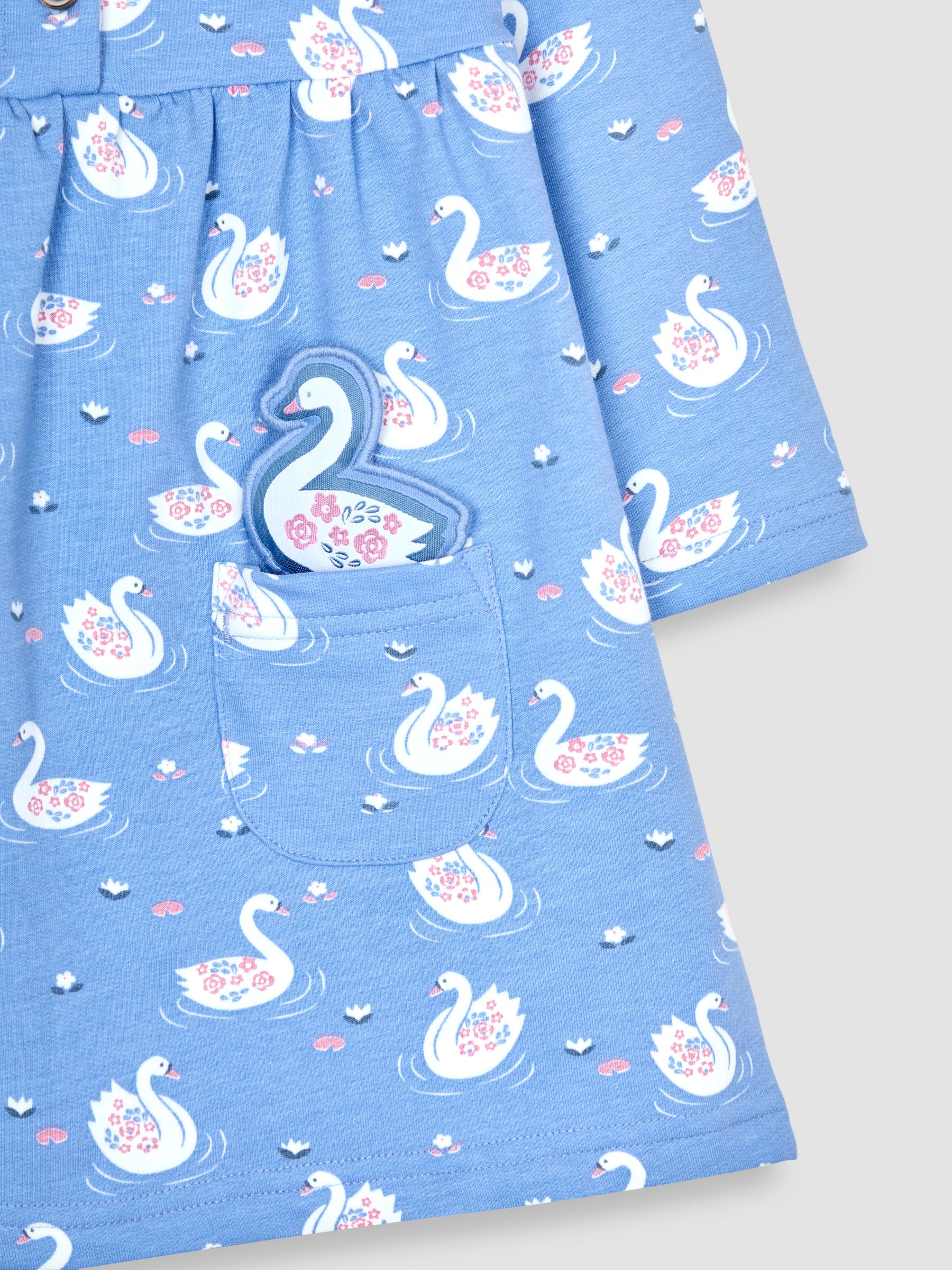 Blue Swan Button Front Dress - Image 6 of 6