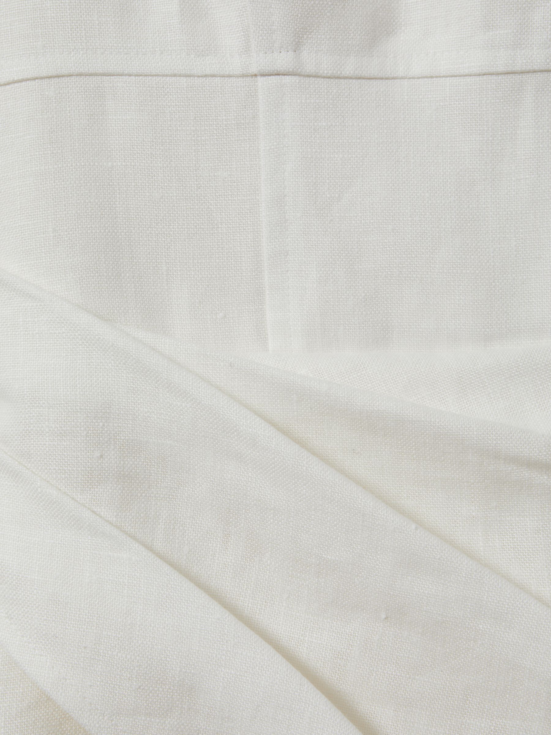 Linen Pleat Detail Mini Dress in Cream - Image 5 of 5