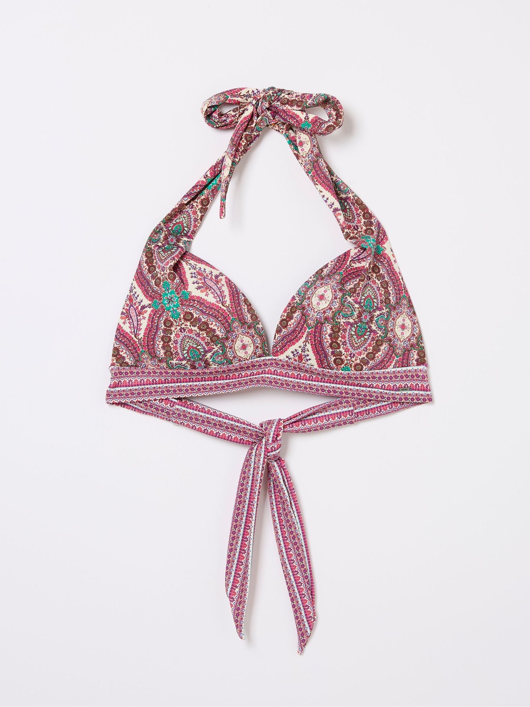 Cody Pink Detail Paisley Bikini Top - Image 4 of 4