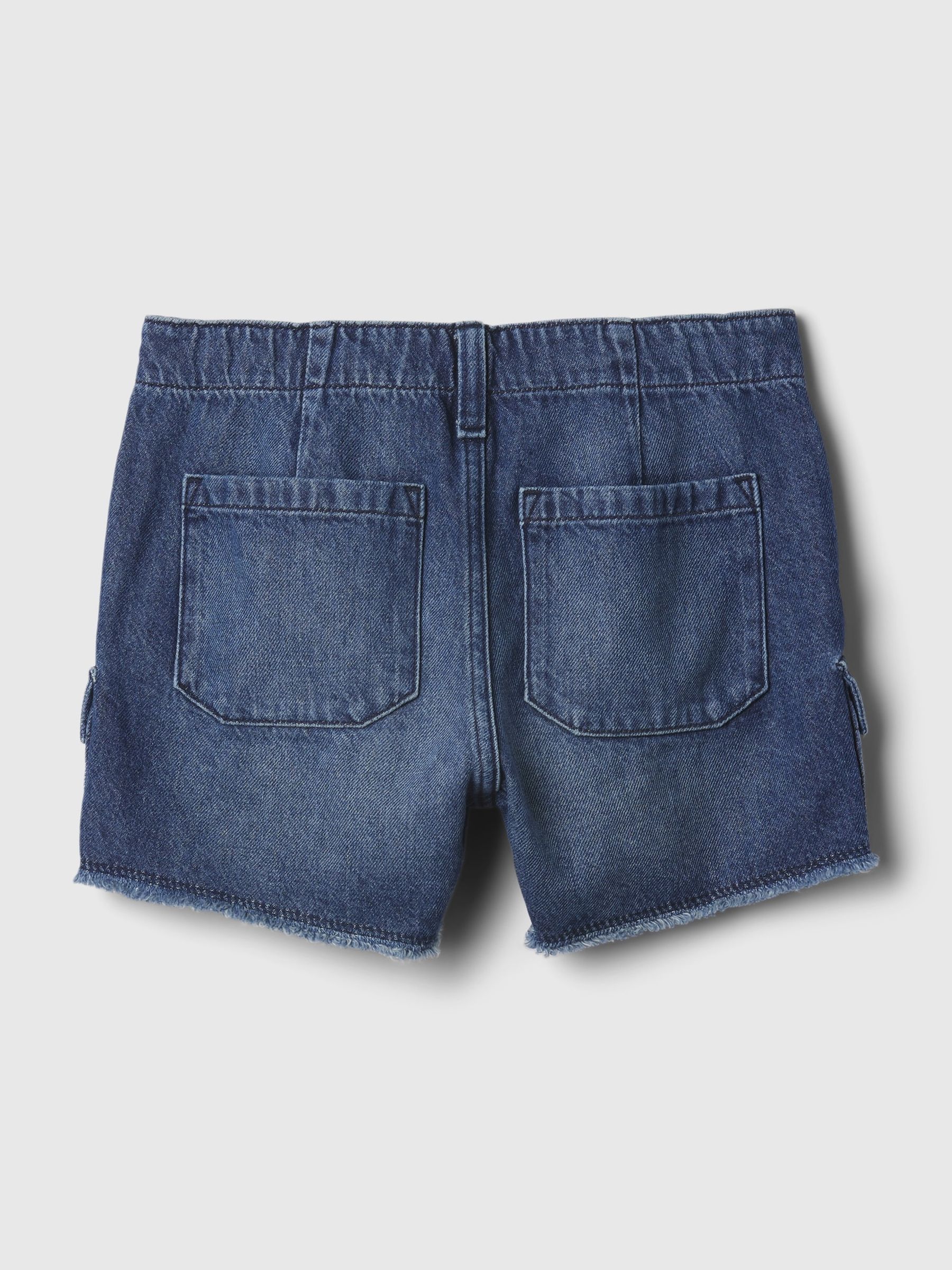 Blue Low Rise Cargo Denim Shorts (5-13yrs) - Image 5 of 5