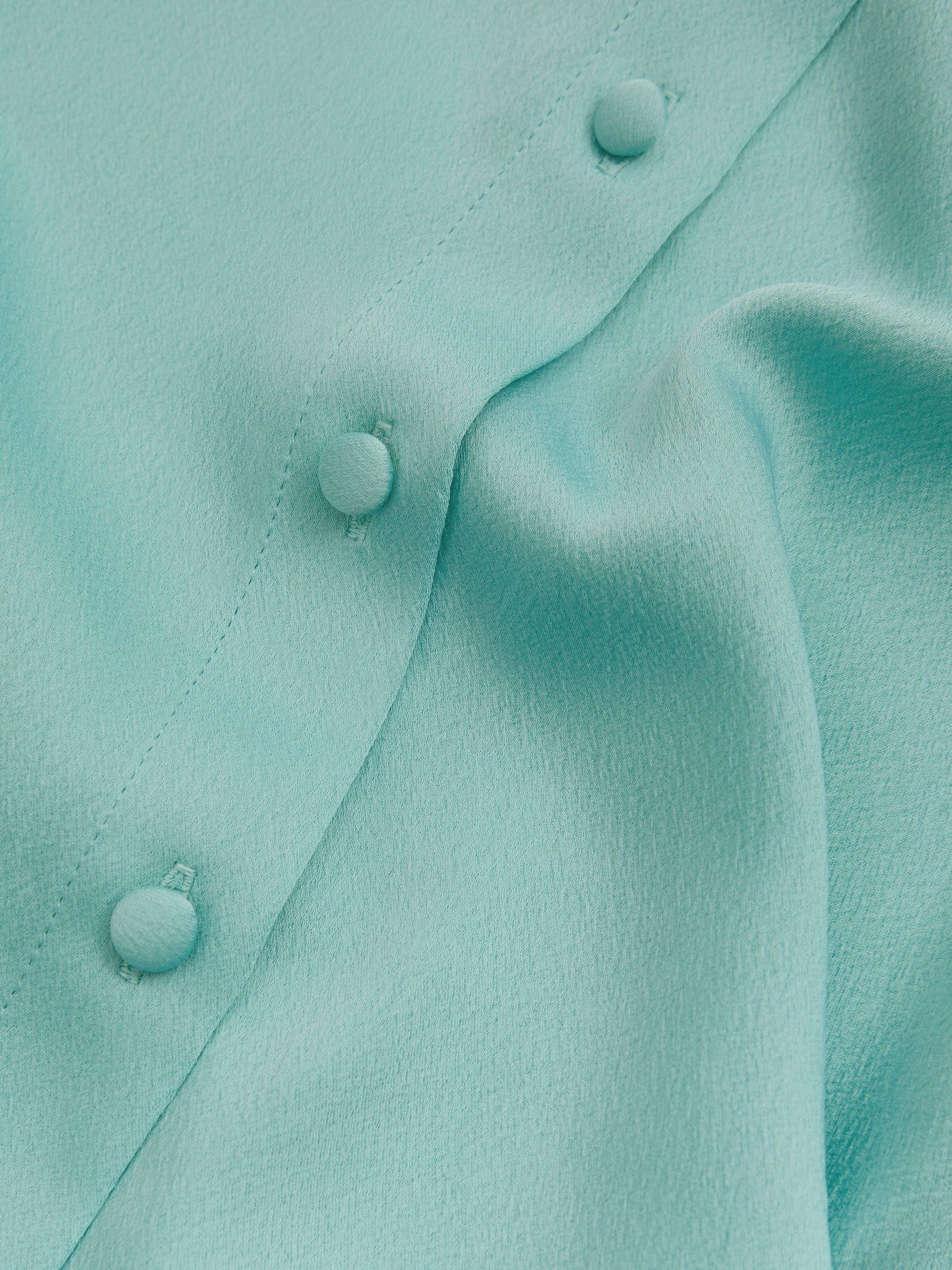 Lana Teal Anna Quan Japanese Satin Shirt - Image 5 of 5