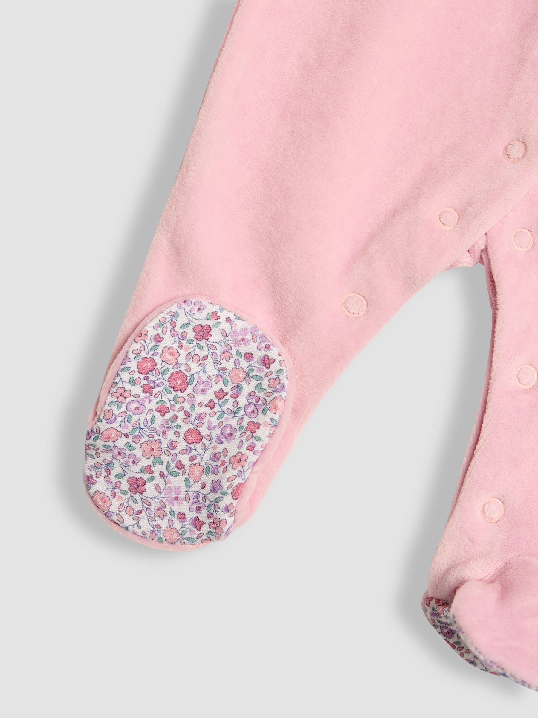 Pink Velour Sleepsuit - Image 6 of 6