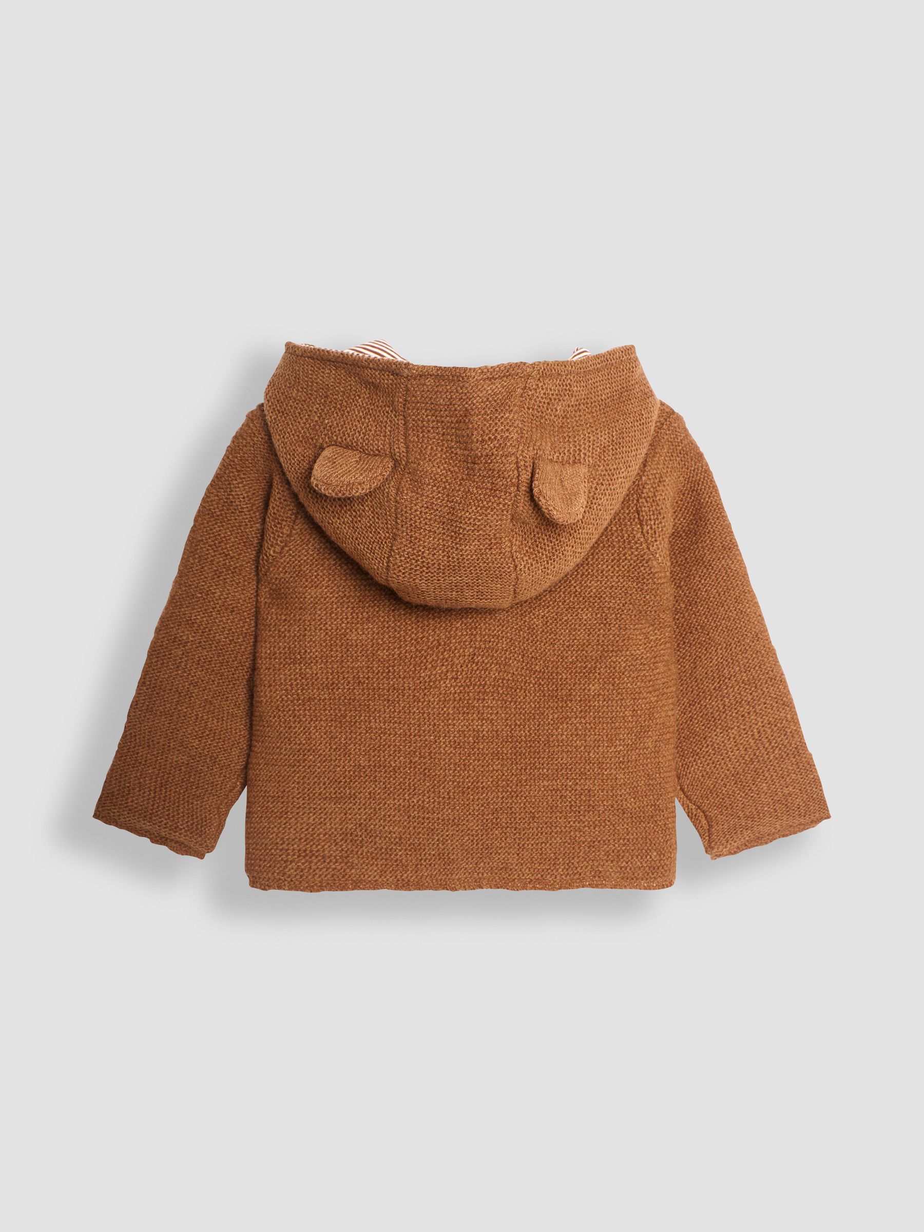 Brown Bear Hooded Baby Cardigan - Image 2 of 3