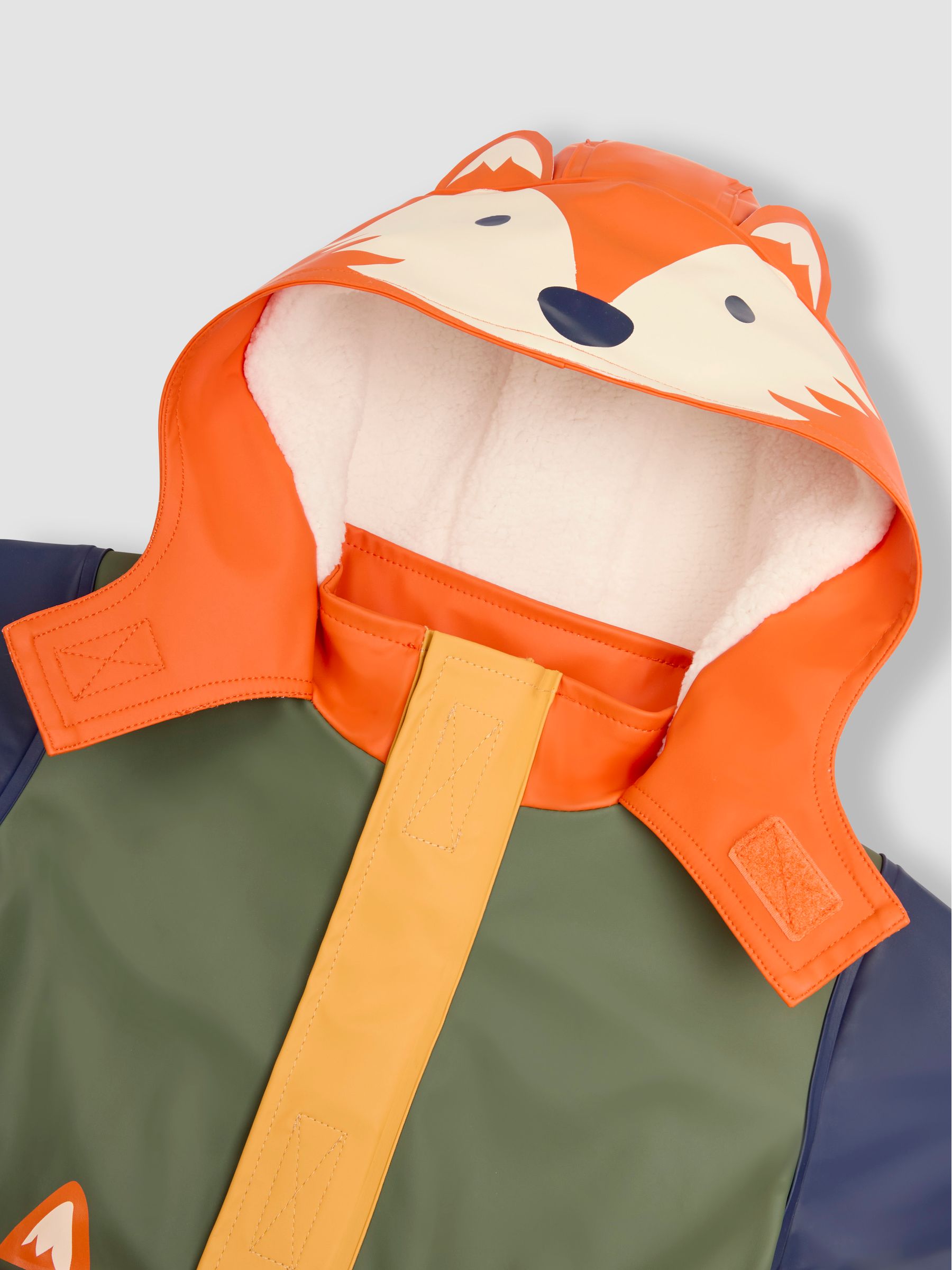 Khaki Fox Applique Pocket Cosy Waterproof Jacket - Image 3 of 3