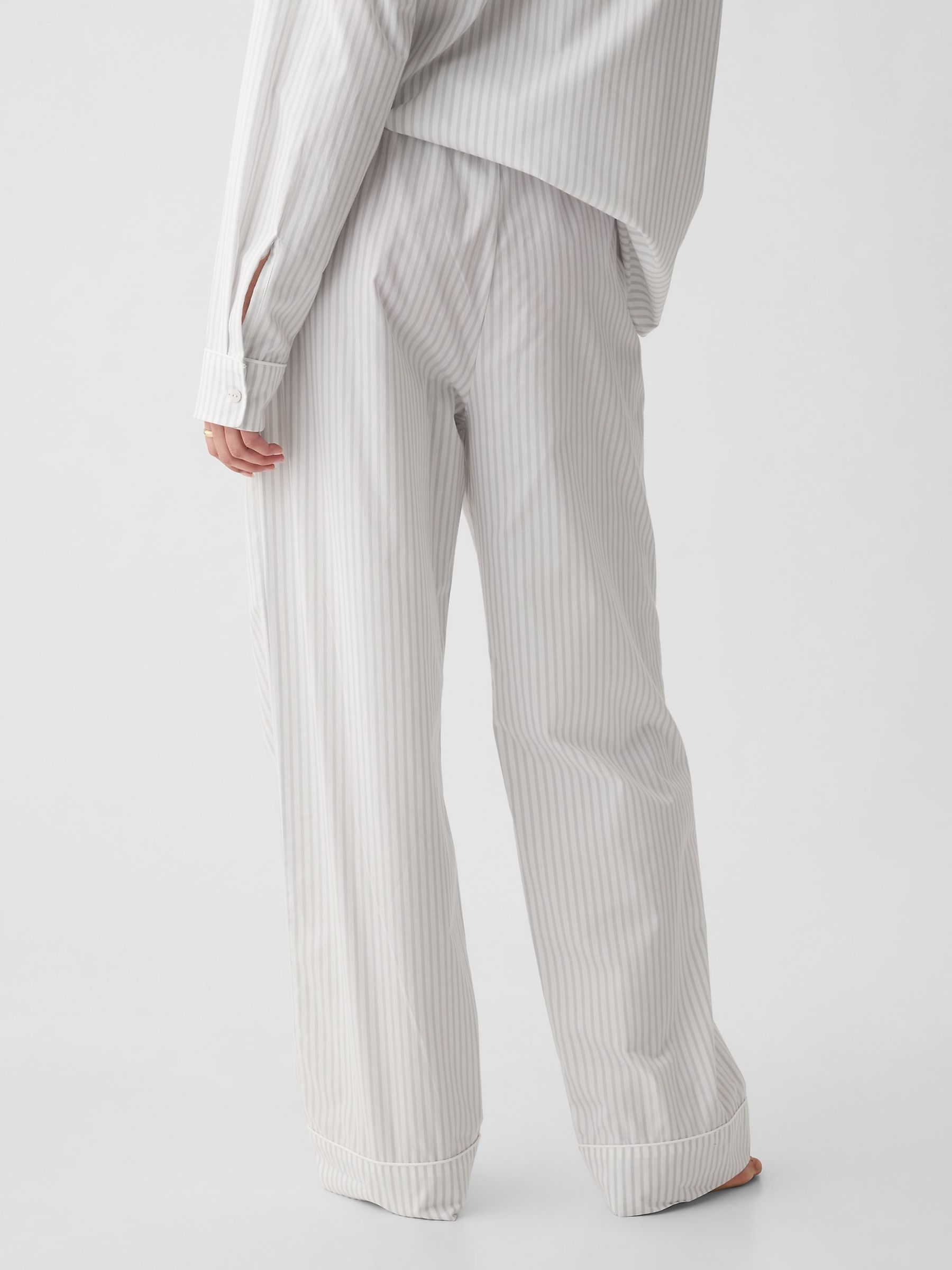 Grey Stripe Poplin Pyjama Bottoms - Image 2 of 4