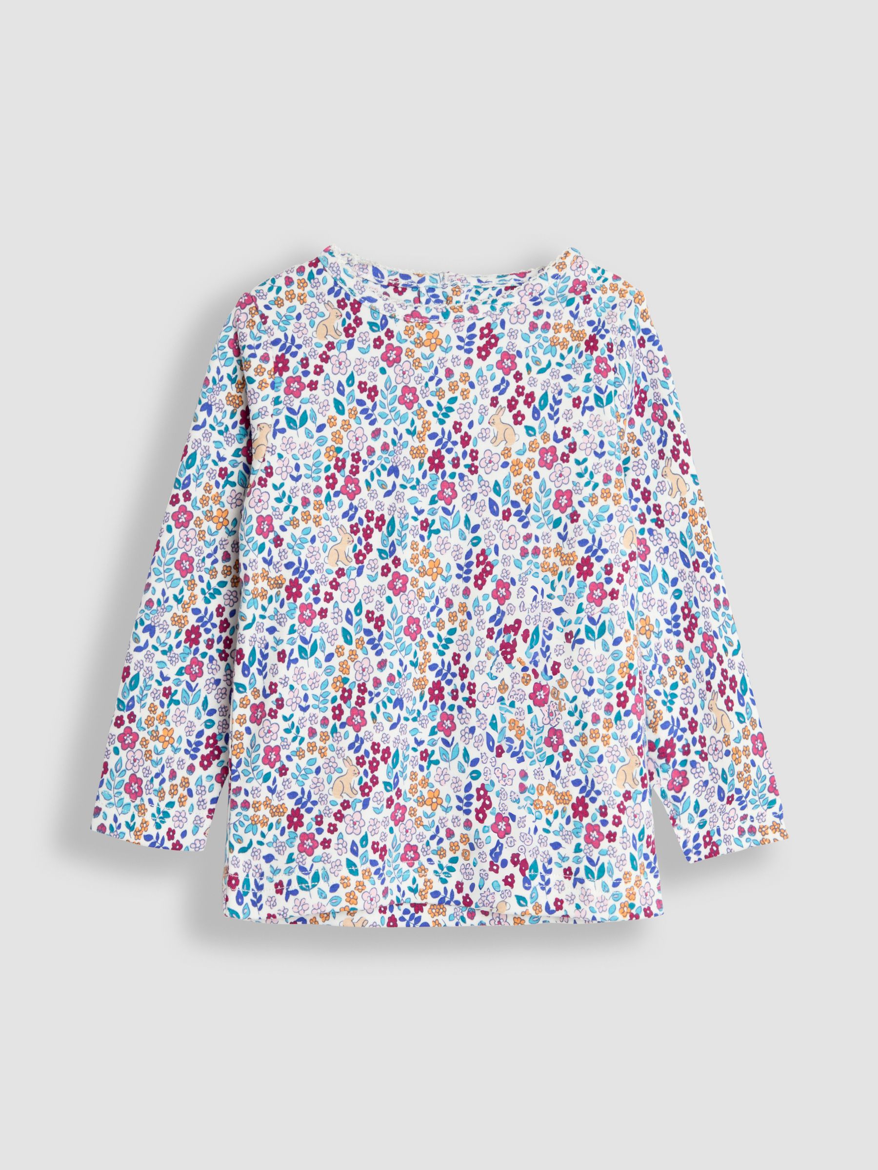 Raspberry Pink Bunny Appliqué Pinafore Dress & Top Set - Image 4 of 6