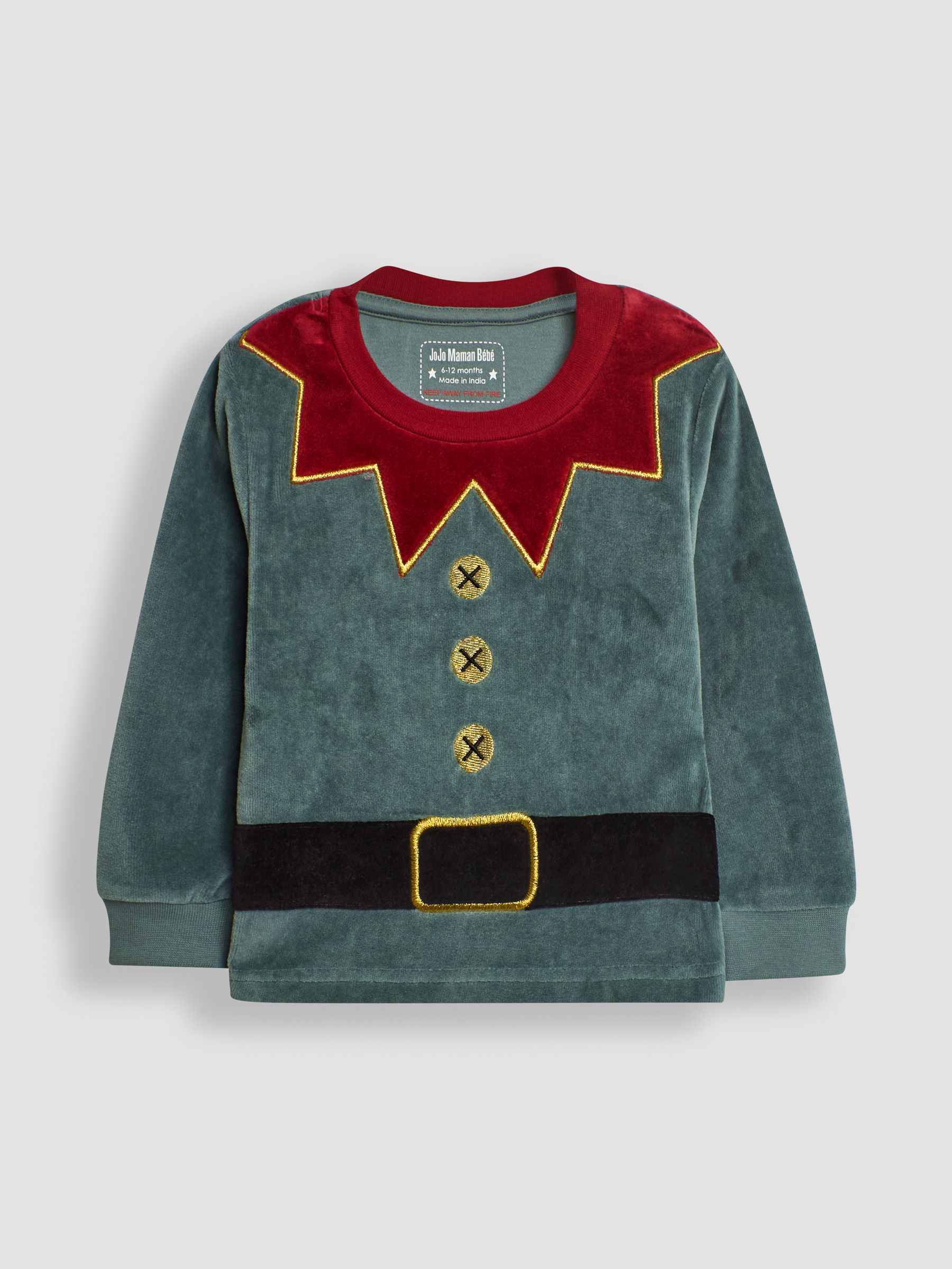 Red Christmas Elf Jersey Pyjamas - Image 6 of 9