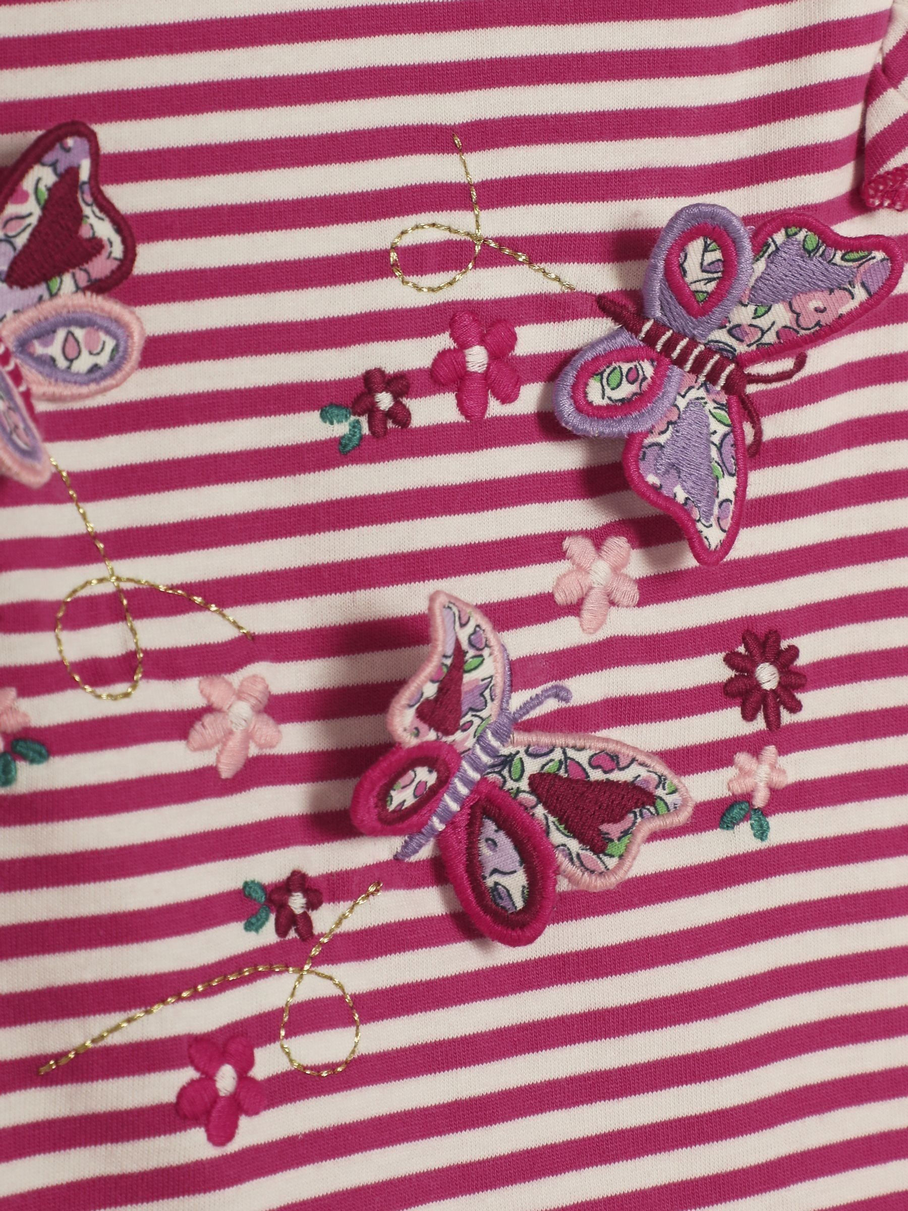 Lilac Purple Butterfly Frill Long Sleeve Appliqué Top - Image 3 of 3