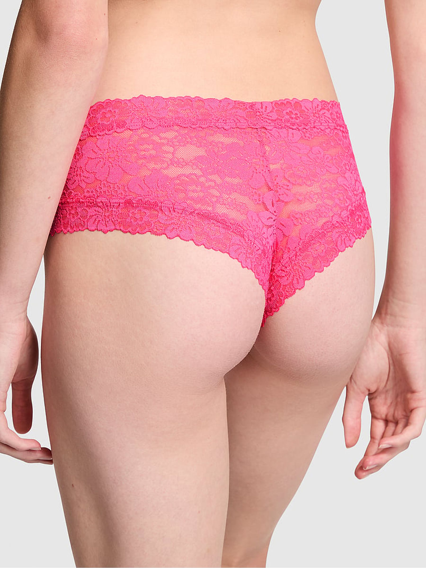 Pink Rose Cheeky Floral Lace Knickers - Image 2 of 3