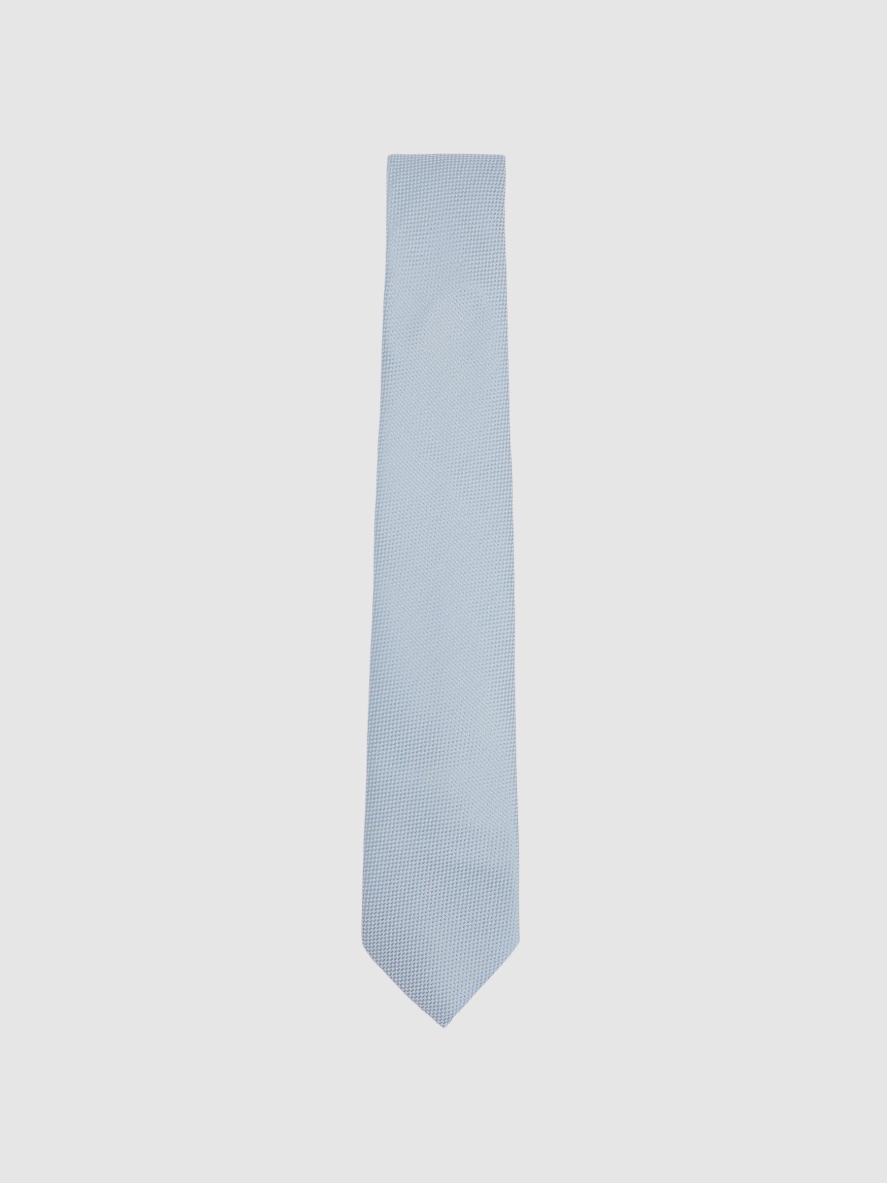 Textured Silk Blend Tie in Light Blue - Image 1 of 1