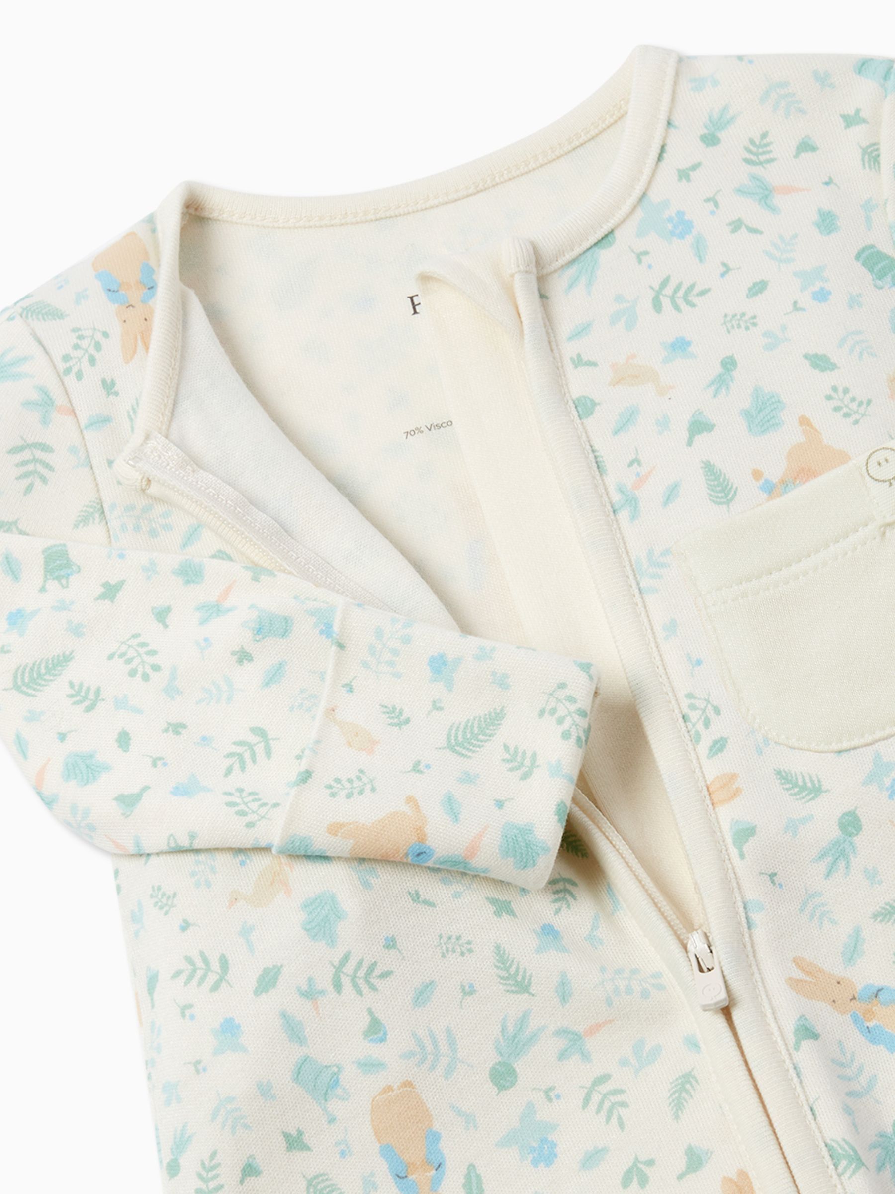 MORI Cream Peter Rabbit Supersoft 2 Way Zip-Up Clever Sleepsuit - Image 6 of 6
