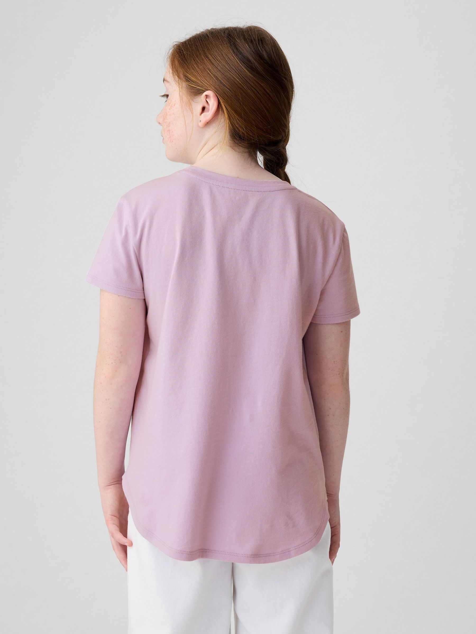 Purple Dolphin Cotton Flippy Sequin Graphic Short Sleeve T-Shirt (4-13yrs) - Image 2 of 4