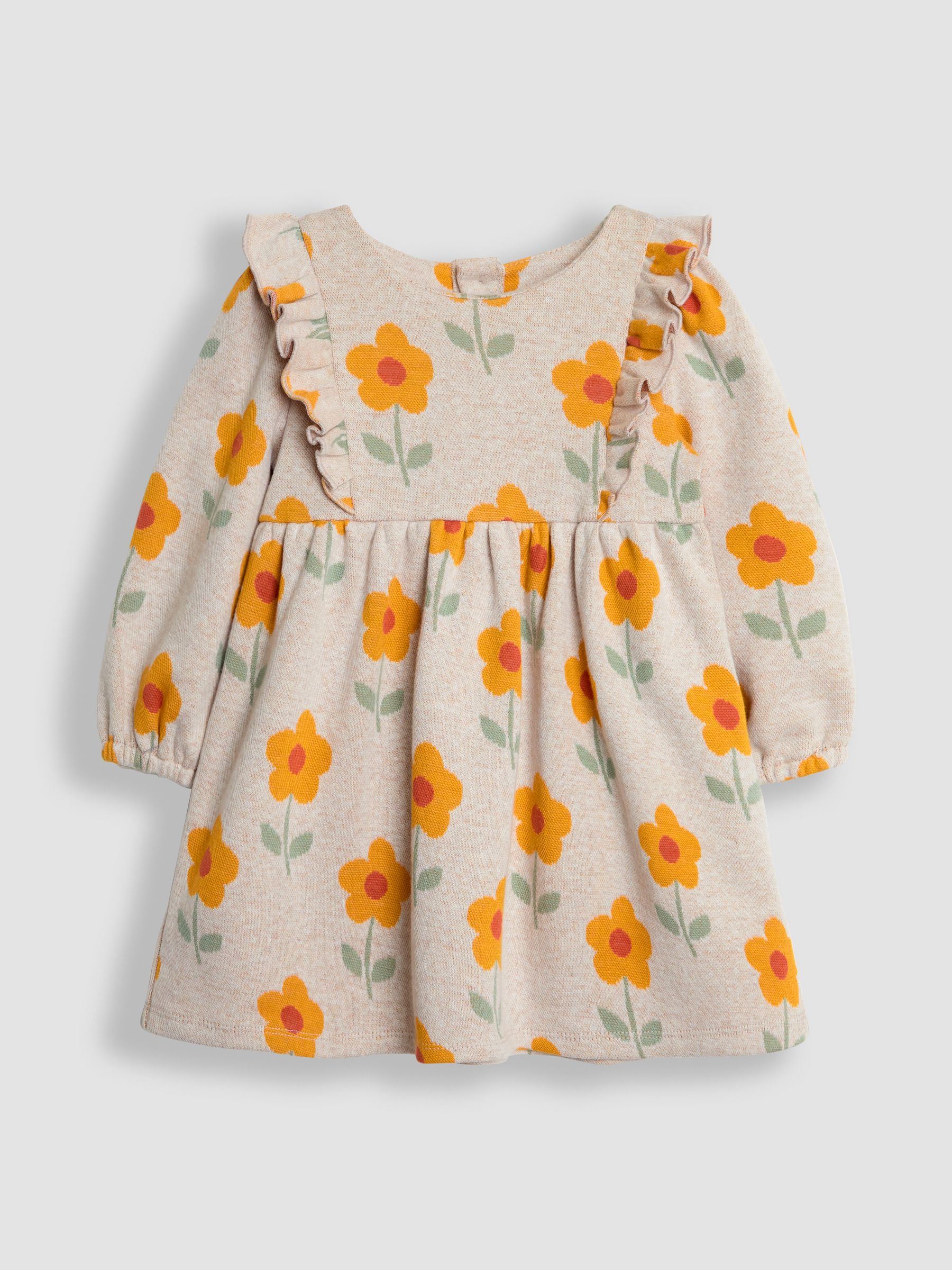 Natural Floral Knitted Dress - Image 4 of 6