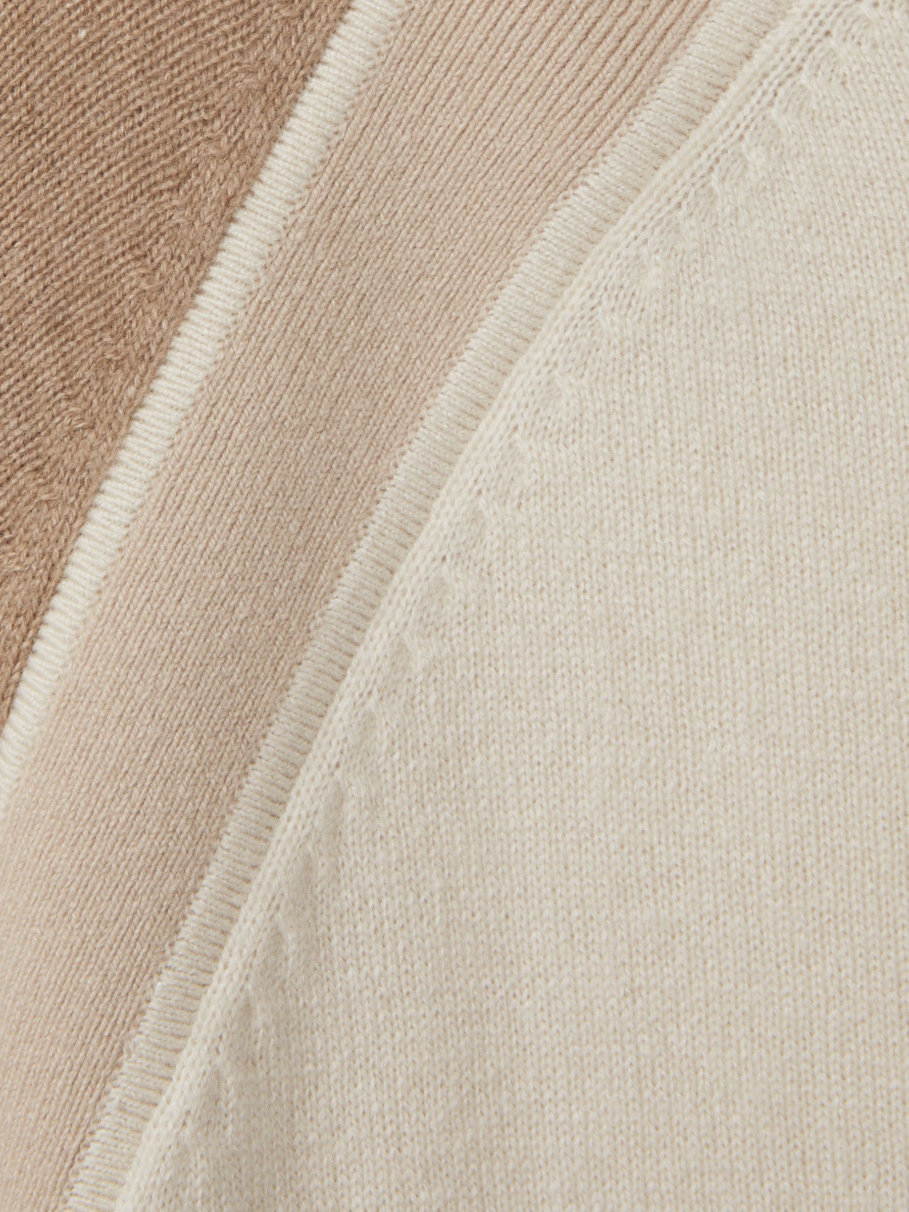 Ula Camel/Ivory Wool Blend Colourblock Hoodie - Image 5 of 5