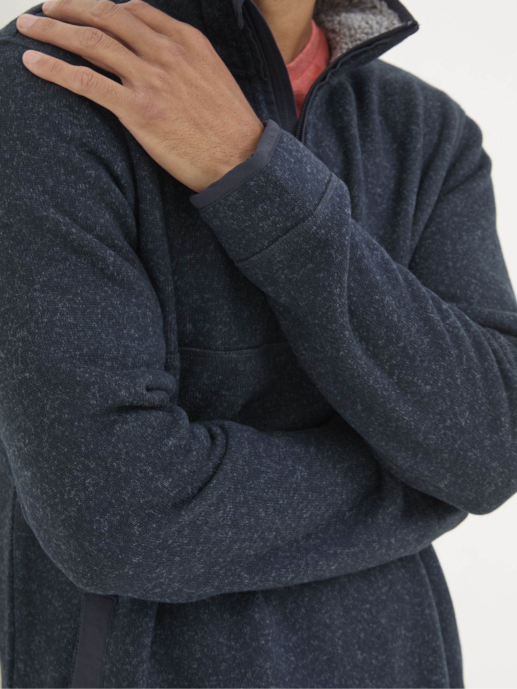Haxby Navy Blue Half Neck Sweatshirt - Image 4 of 6