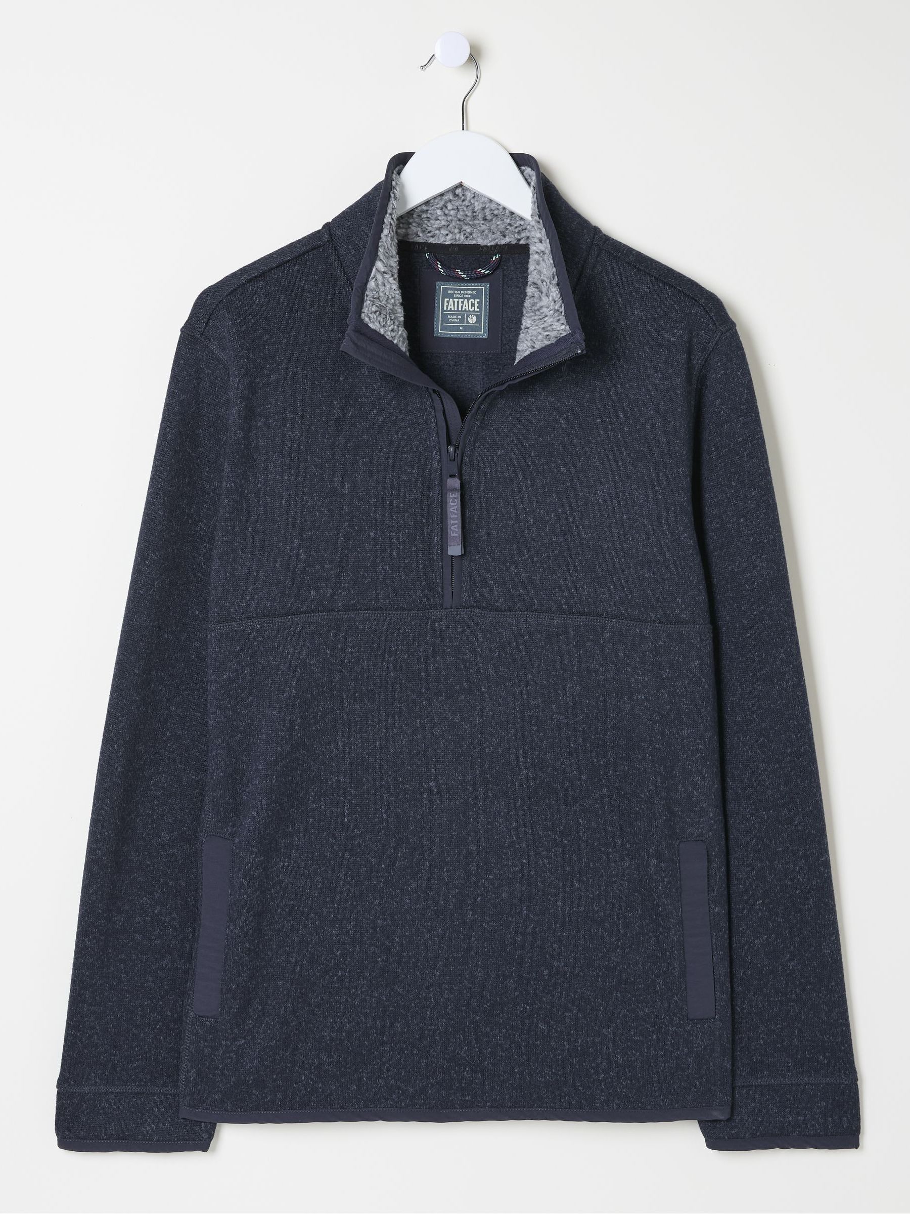 Haxby Navy Blue Half Neck Sweatshirt - Image 6 of 6