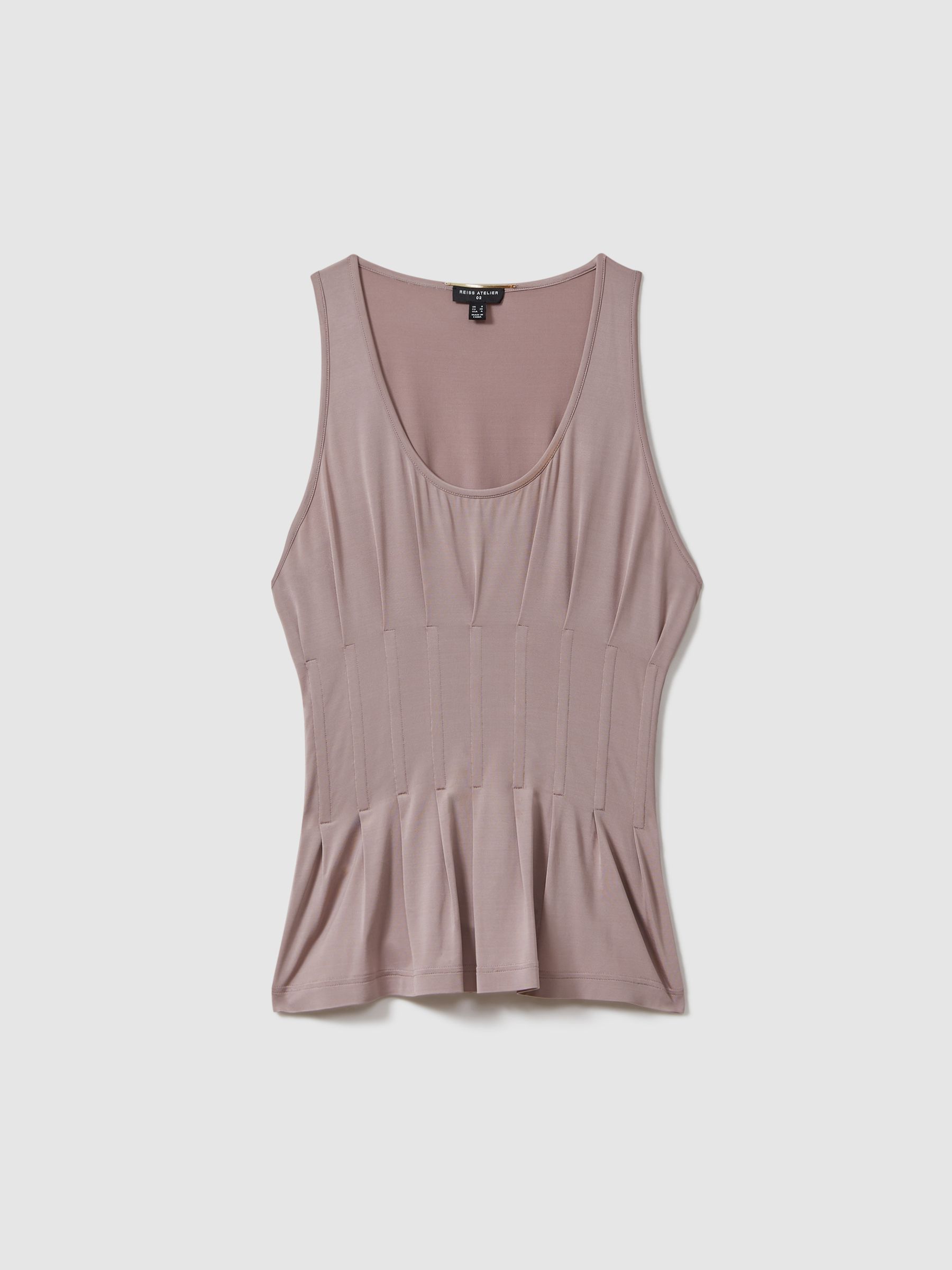 Atelier Corset Detail Vest in Mink - Image 2 of 5