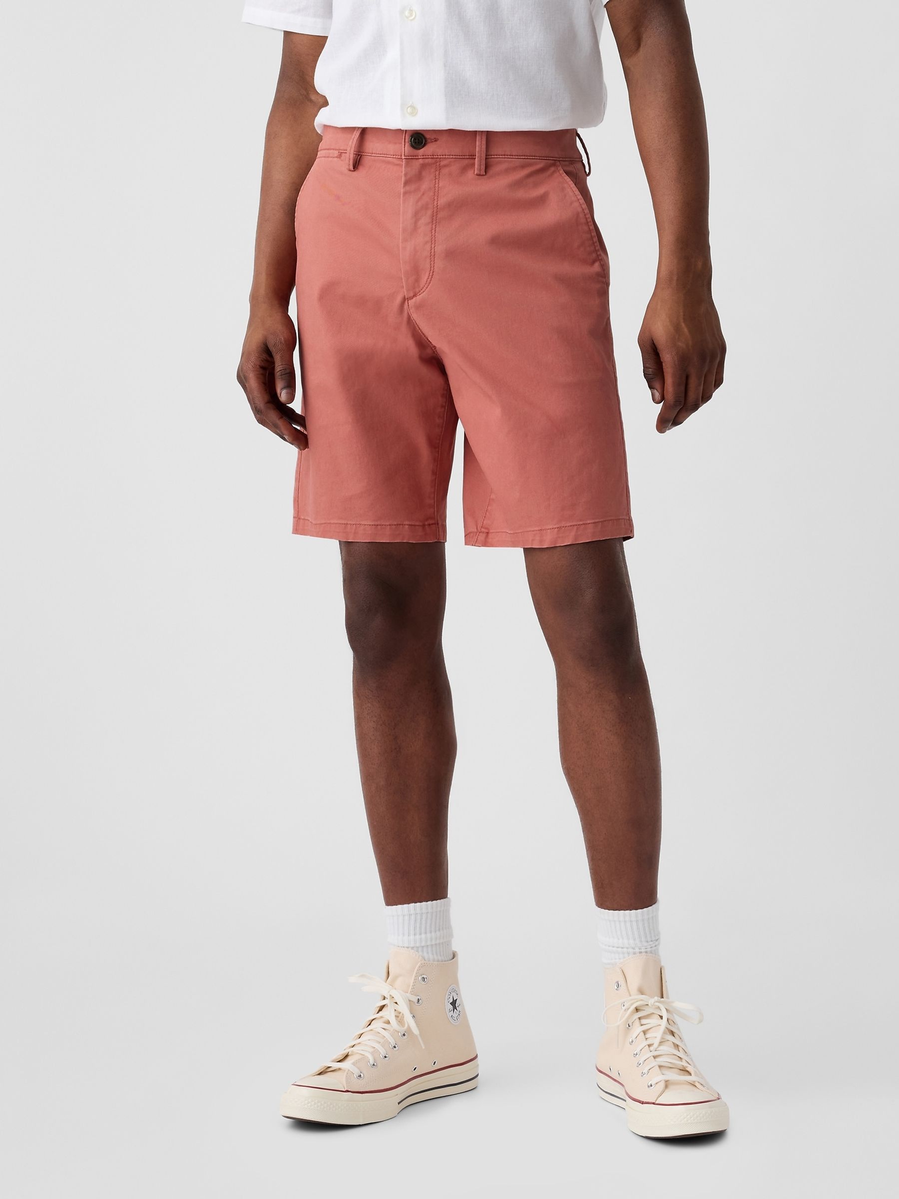 Coral Pink 9" Chino Shorts - Image 1 of 5