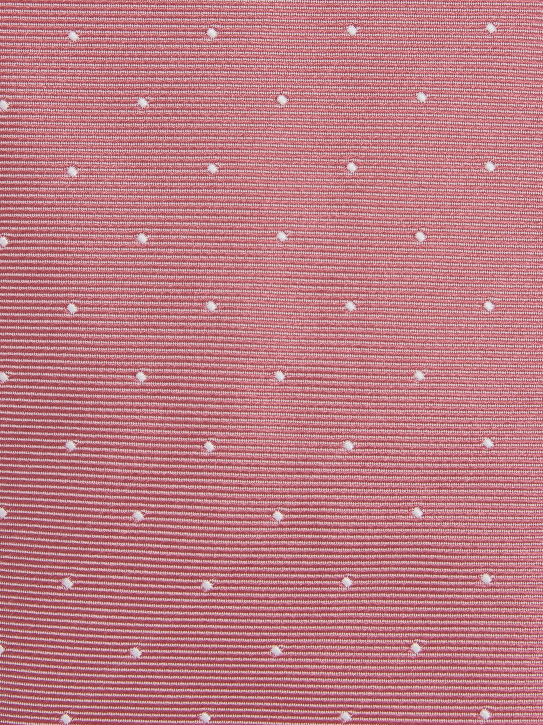 Silk Polka Dot Tie in Dark Pink - Image 5 of 5