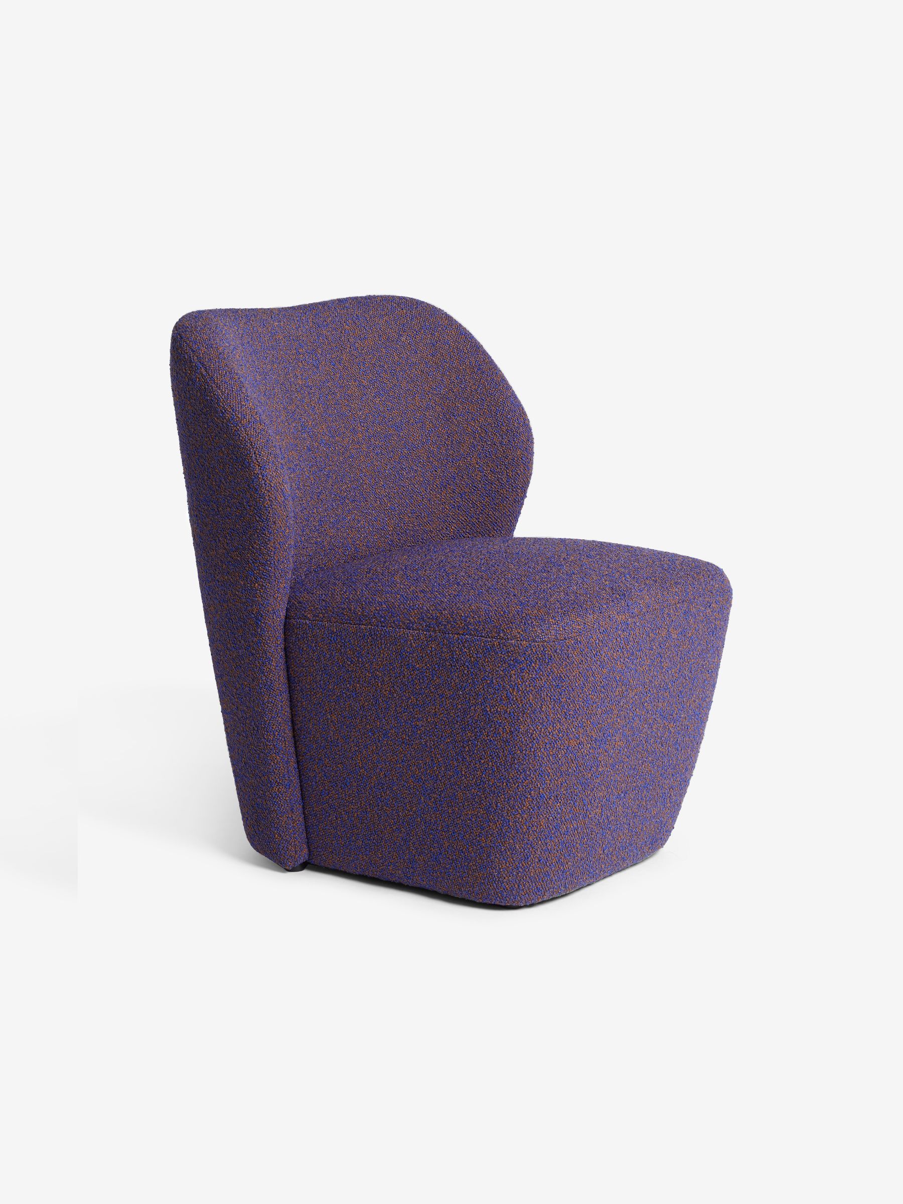 Topeka Accent Chair in Cobalt Blue Pax Boucle - Image 7 of 7