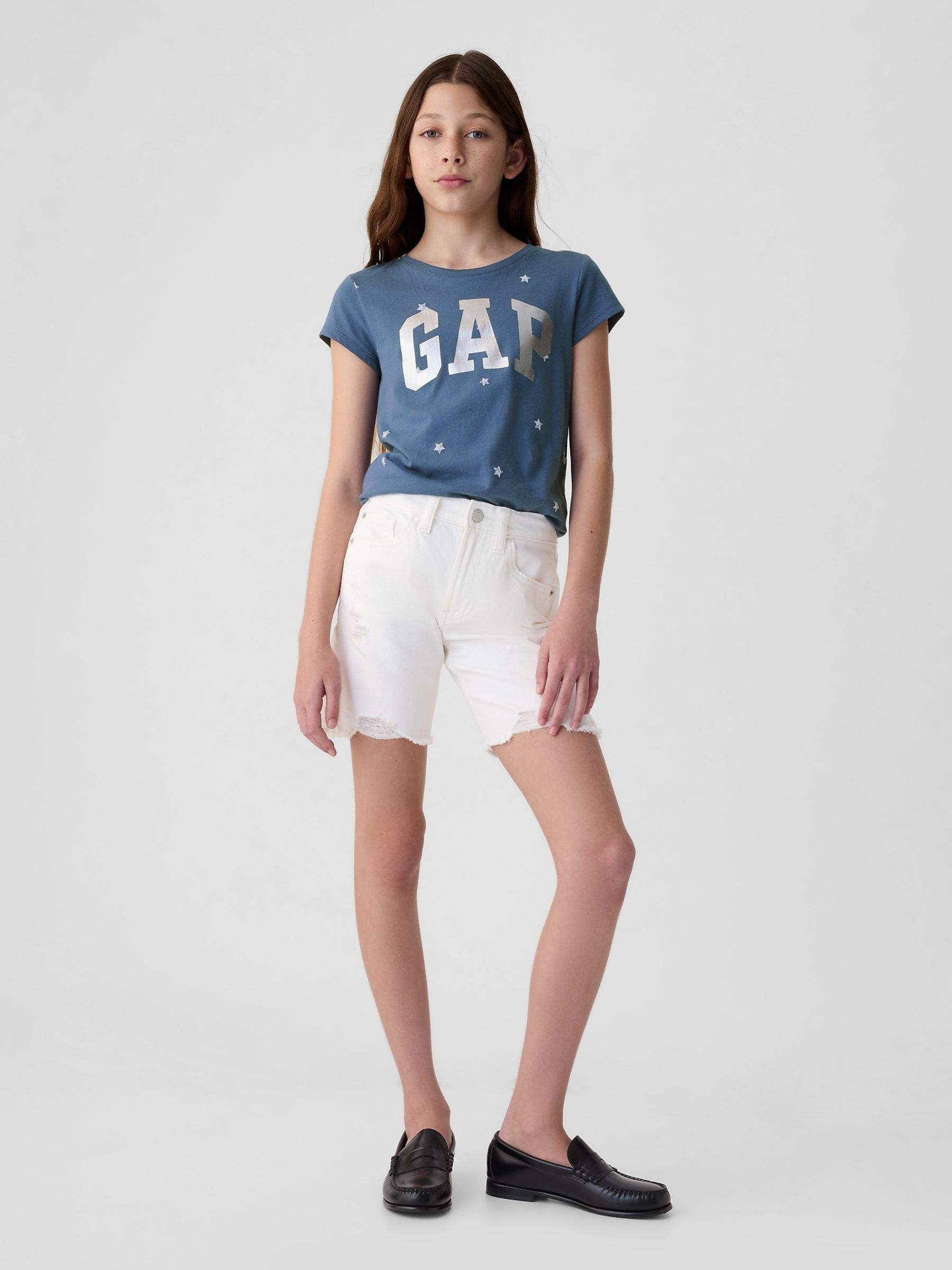 Blue Stars Graphic Logo Short Sleeve Crew Neck T-Shirt (4-13yrs) - Image 3 of 3