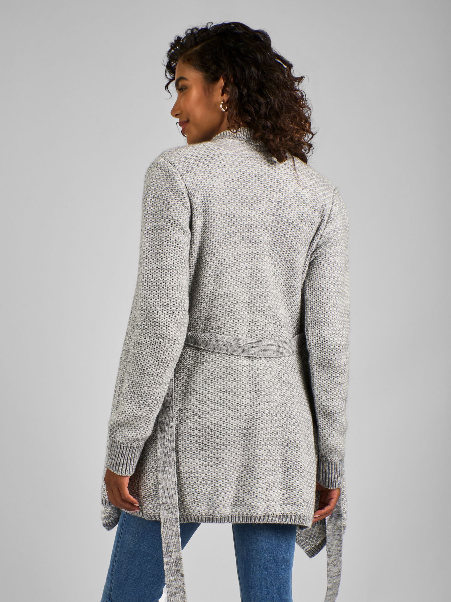 Grey Drape Maternity & Nursing Cardigan - Image 2 of 4