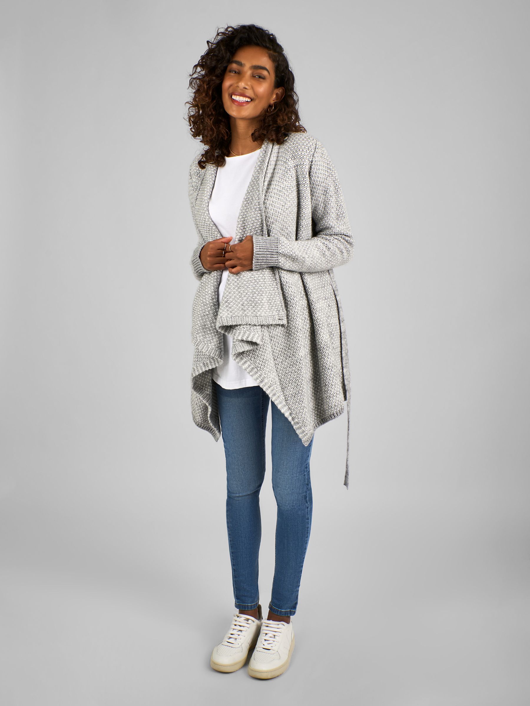 Grey Drape Maternity & Nursing Cardigan - Image 3 of 4