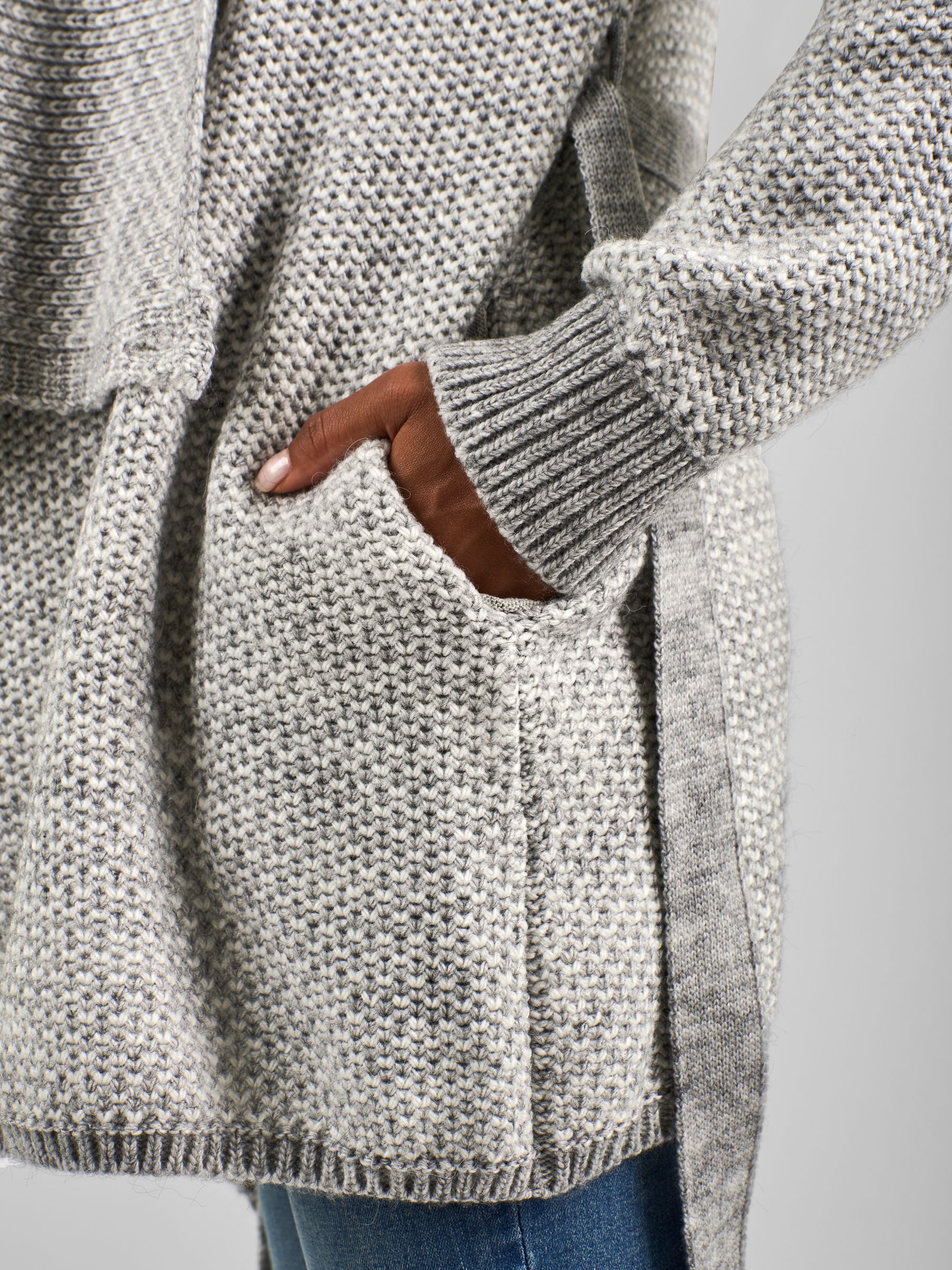 Grey Drape Maternity & Nursing Cardigan - Image 4 of 4