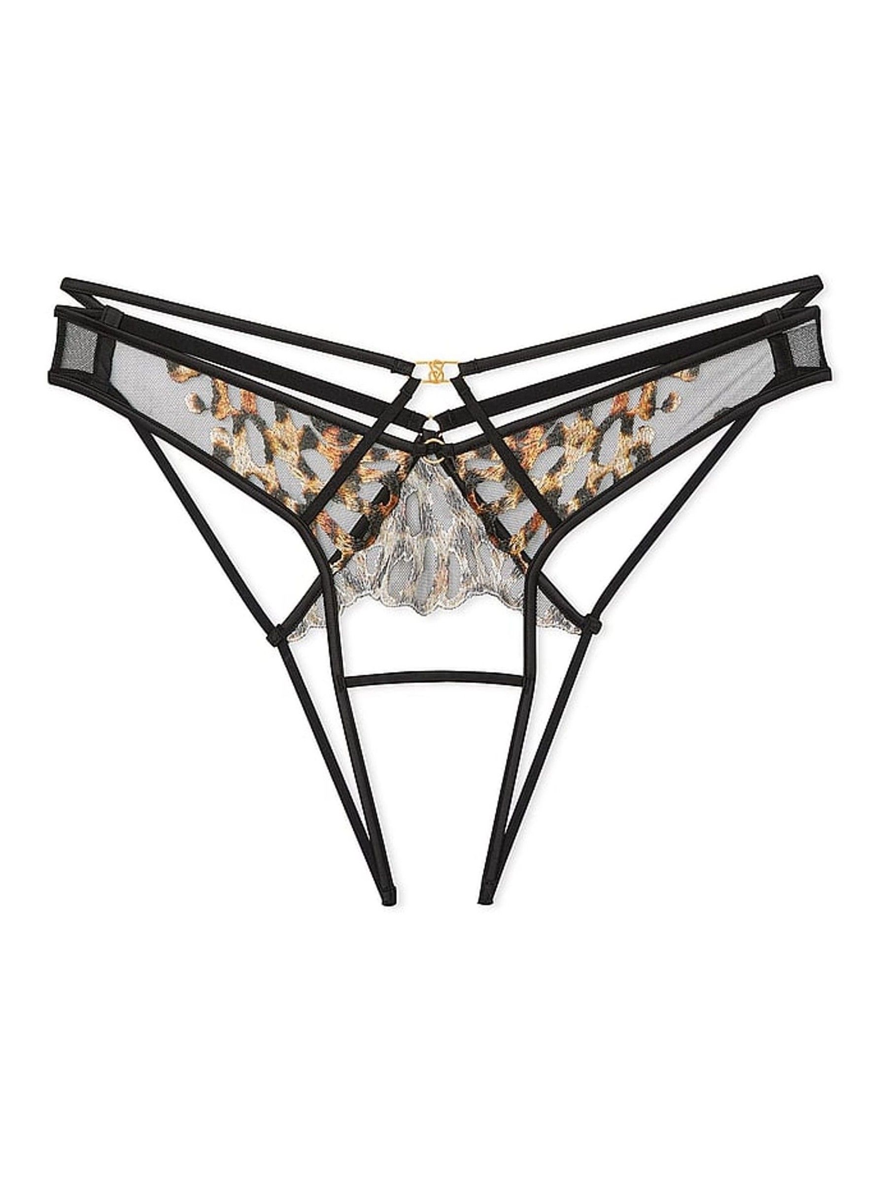 Black Leopard Brazilian Embroidered Knickers - Image 3 of 3