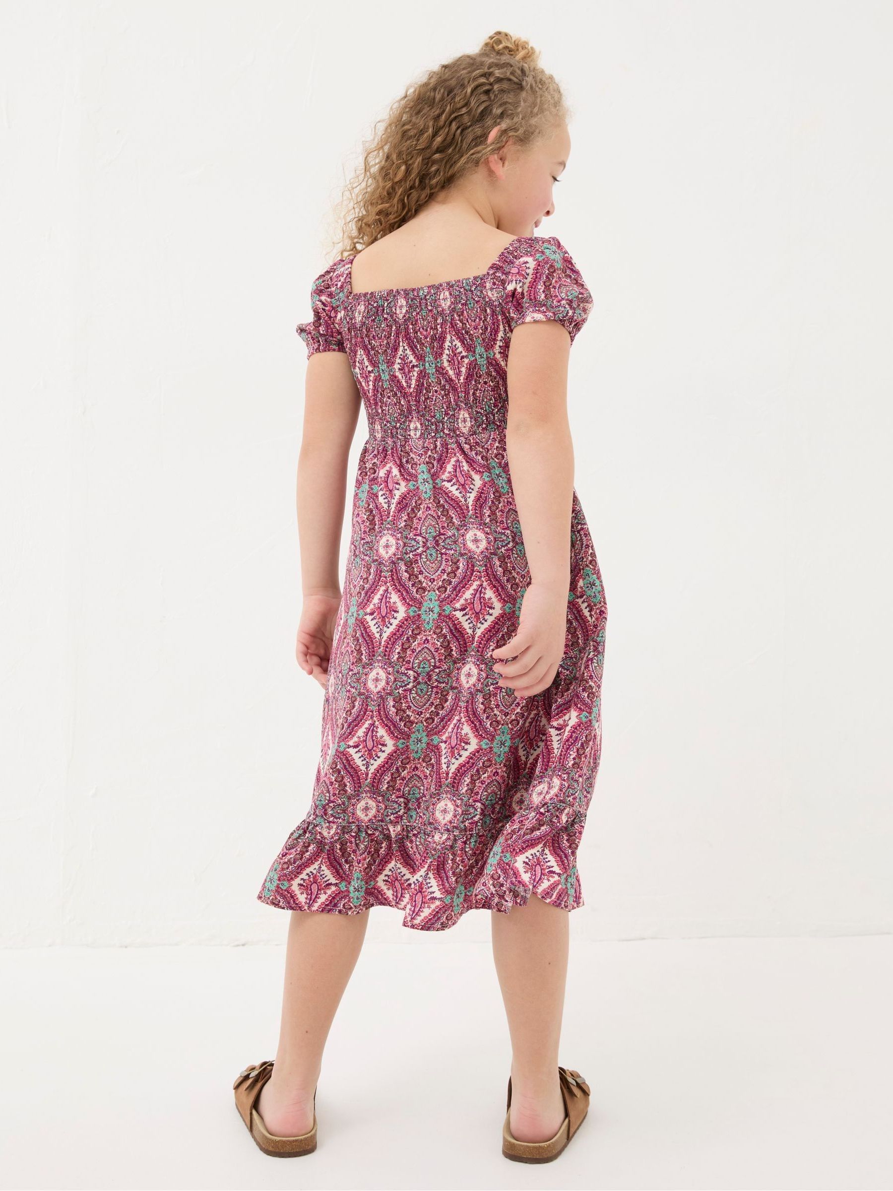 Adele Purple Paisley Midi Dress - Image 2 of 5 Adele Purple Paisley Midi Dress - Image 2 of 5