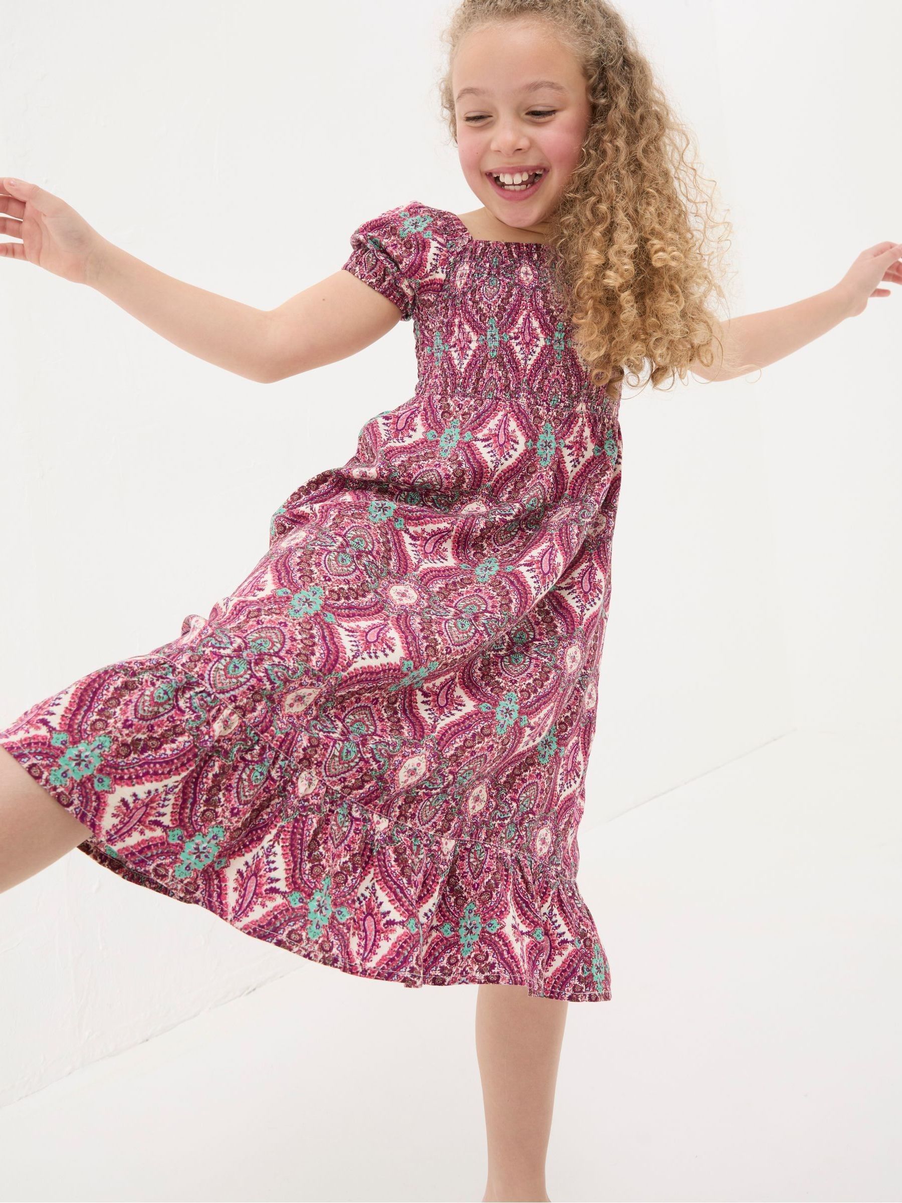 Adele Purple Paisley Midi Dress - Image 3 of 5