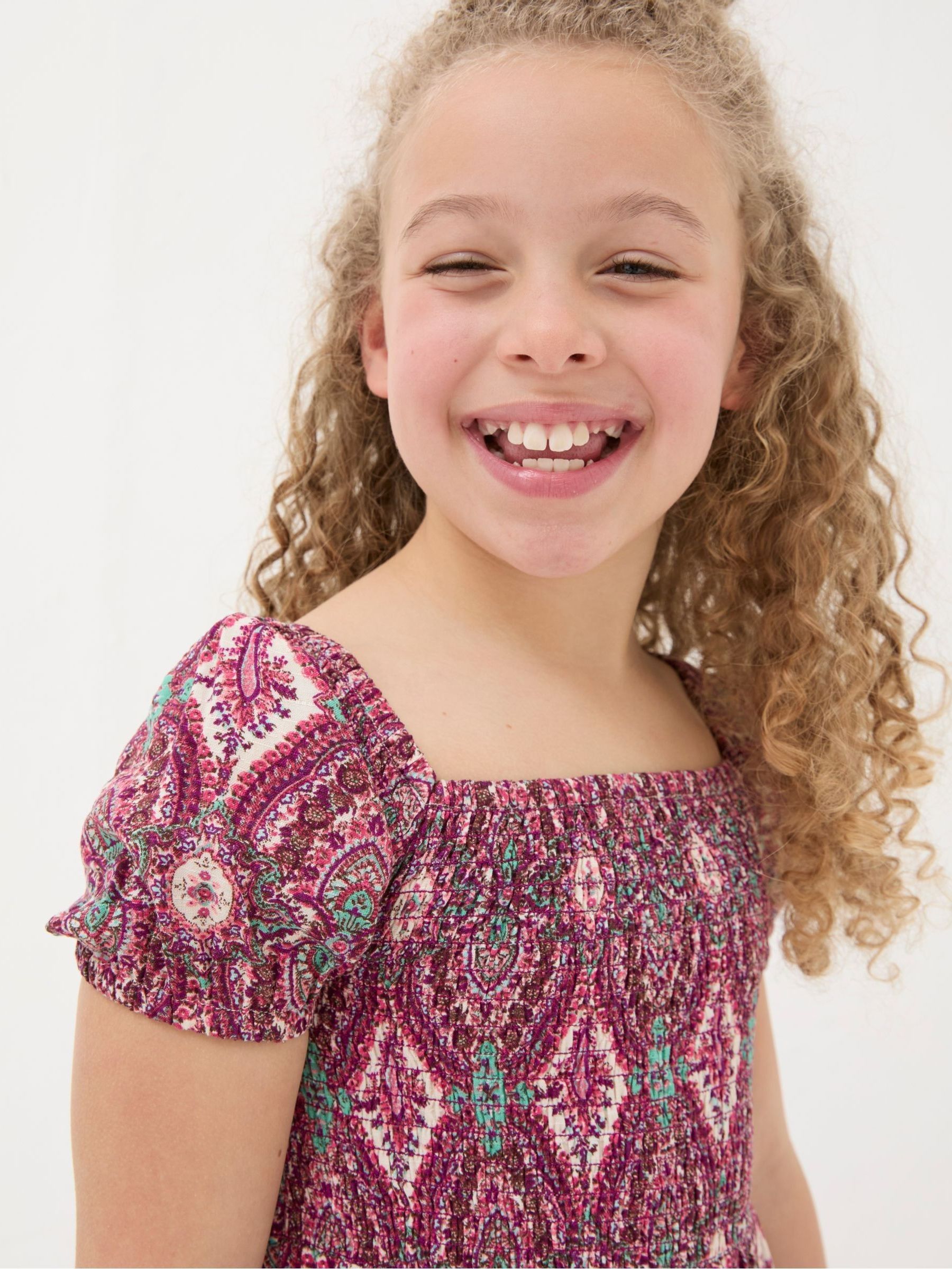 Adele Purple Paisley Midi Dress - Image 4 of 5