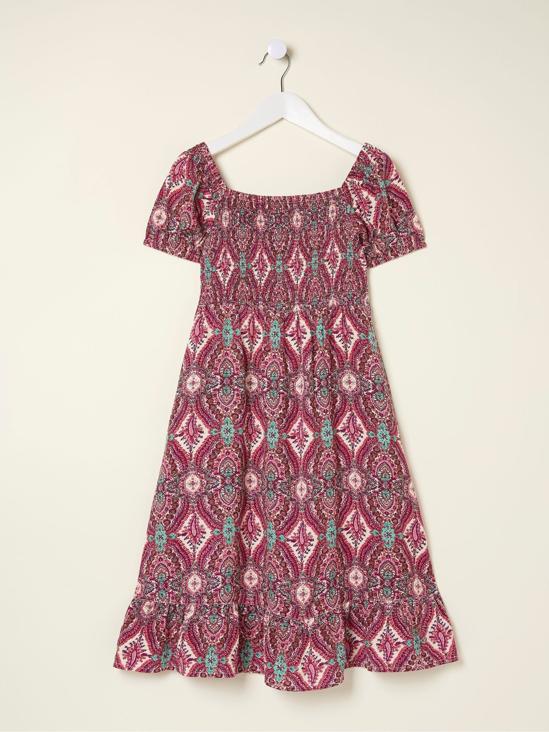 Adele Purple Paisley Midi Dress - Image 5 of 5 Adele Purple Paisley Midi Dress - Image 5 of 5