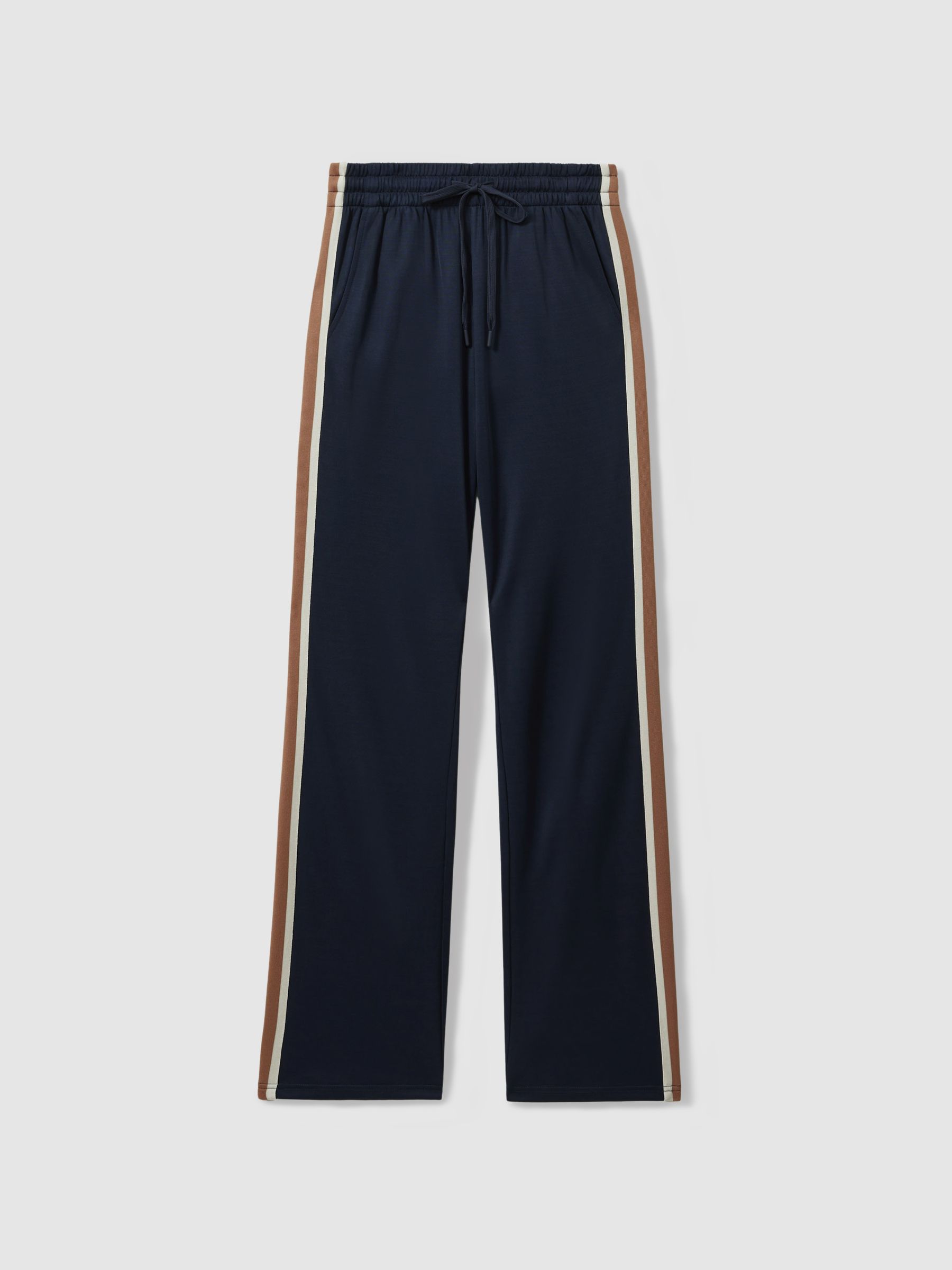 The Upside Contrast Stripe Drawstring Joggers in Navy - Image 2 of 7