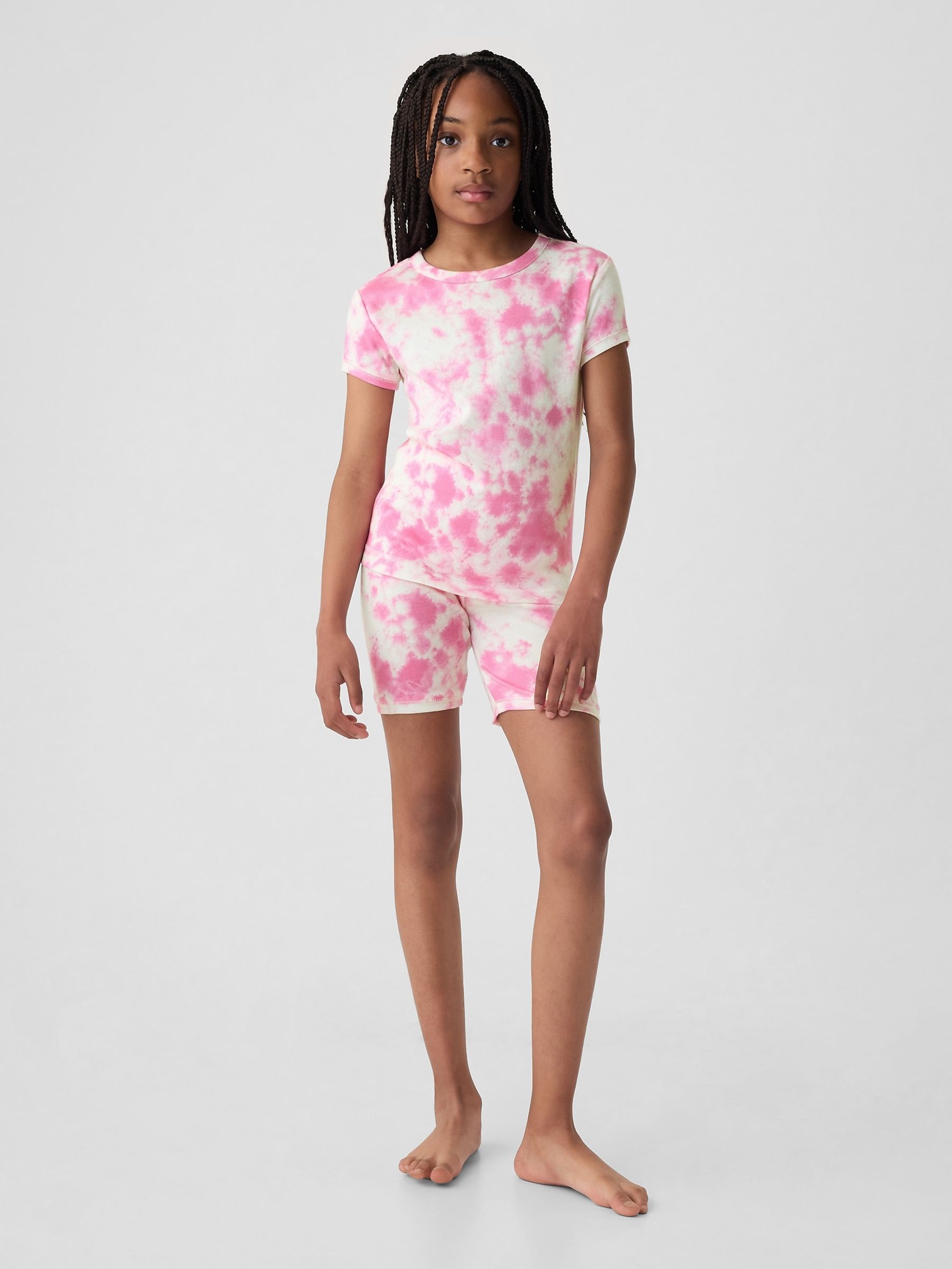 Pink Organic Cotton Graphic Short Pyjama Set (3-13yrs) - Image 1 of 3