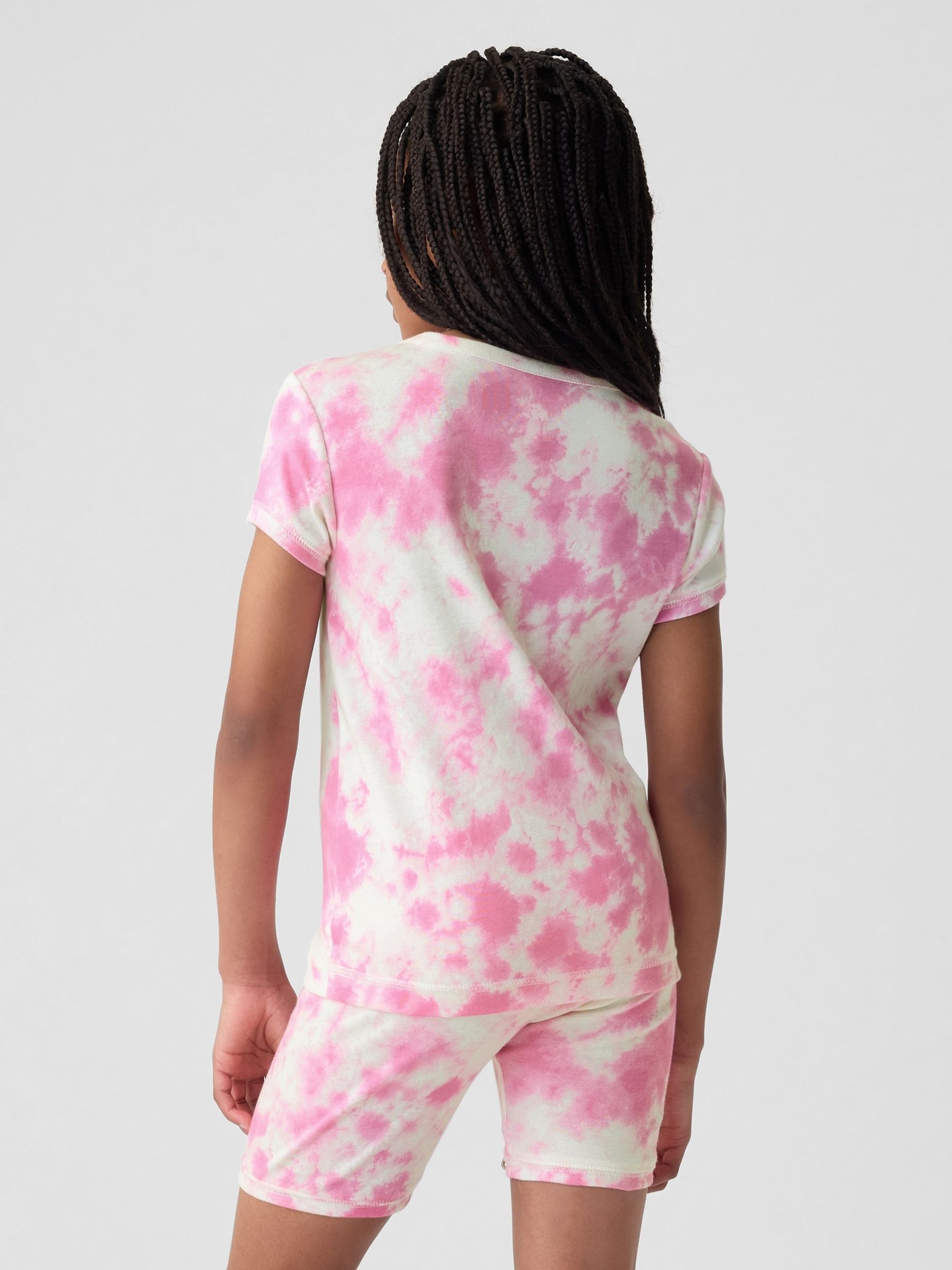 Pink Organic Cotton Graphic Short Pyjama Set (3-13yrs) - Image 2 of 3