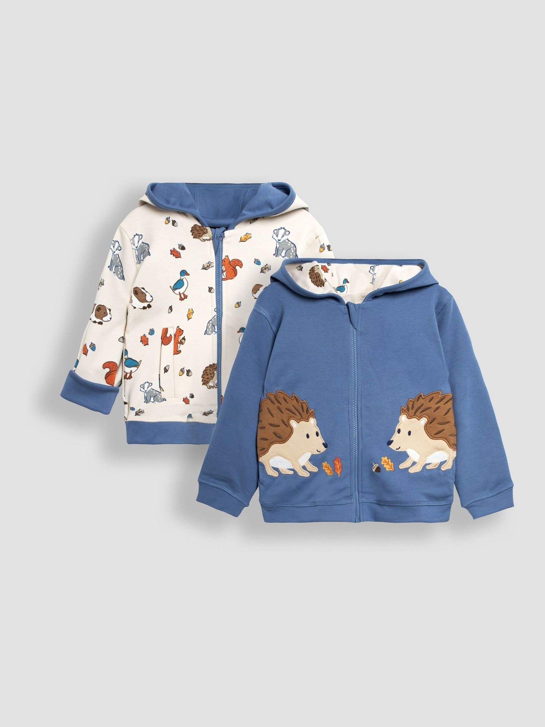 Denim Wilderness Friends Applique Reversible Hoodie - Image 1 of 8