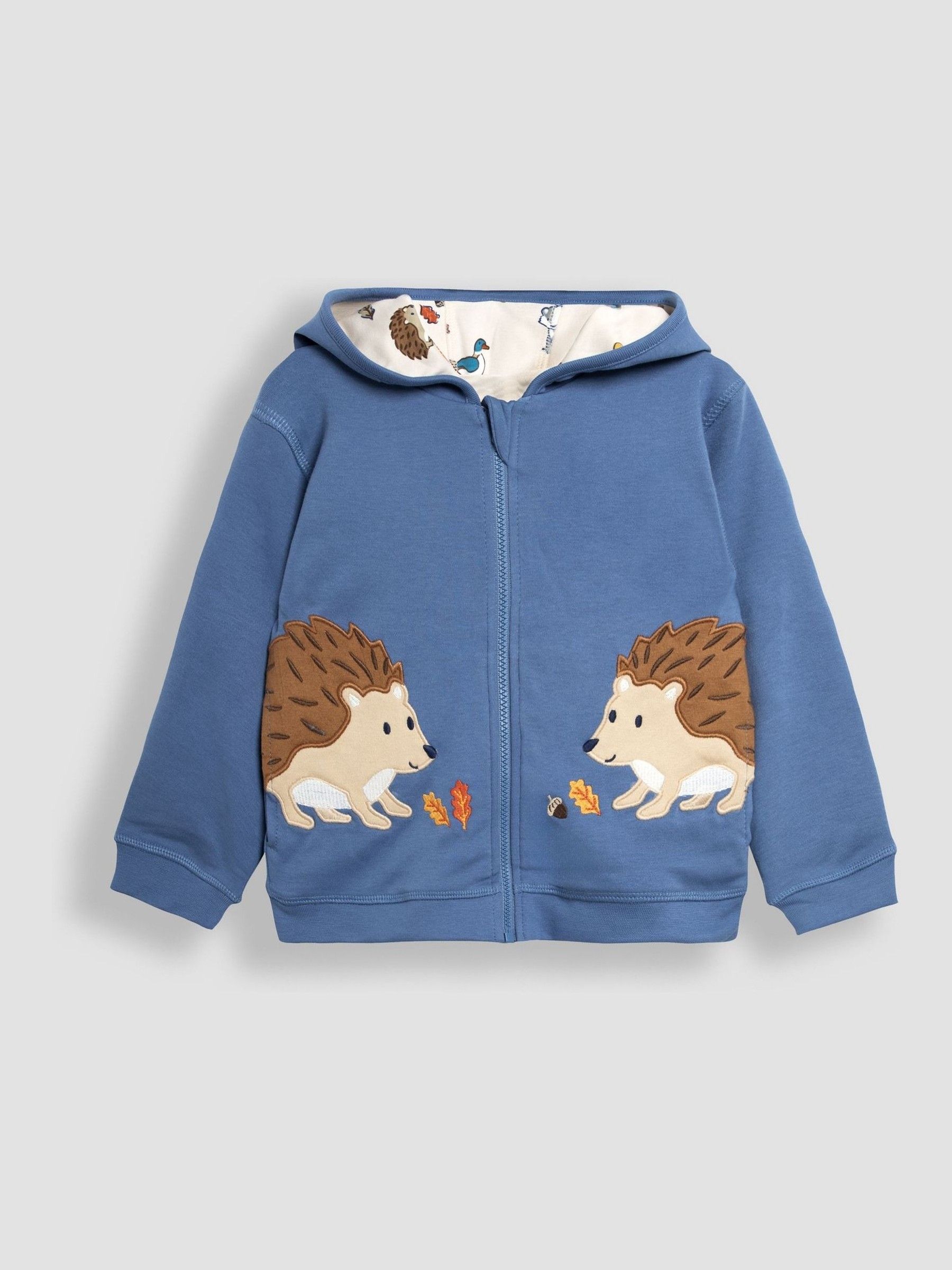 Denim Wilderness Friends Applique Reversible Hoodie - Image 2 of 8