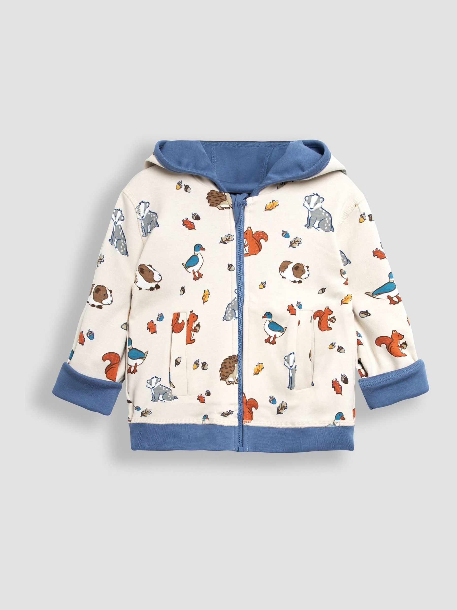 Denim Wilderness Friends Applique Reversible Hoodie - Image 4 of 8