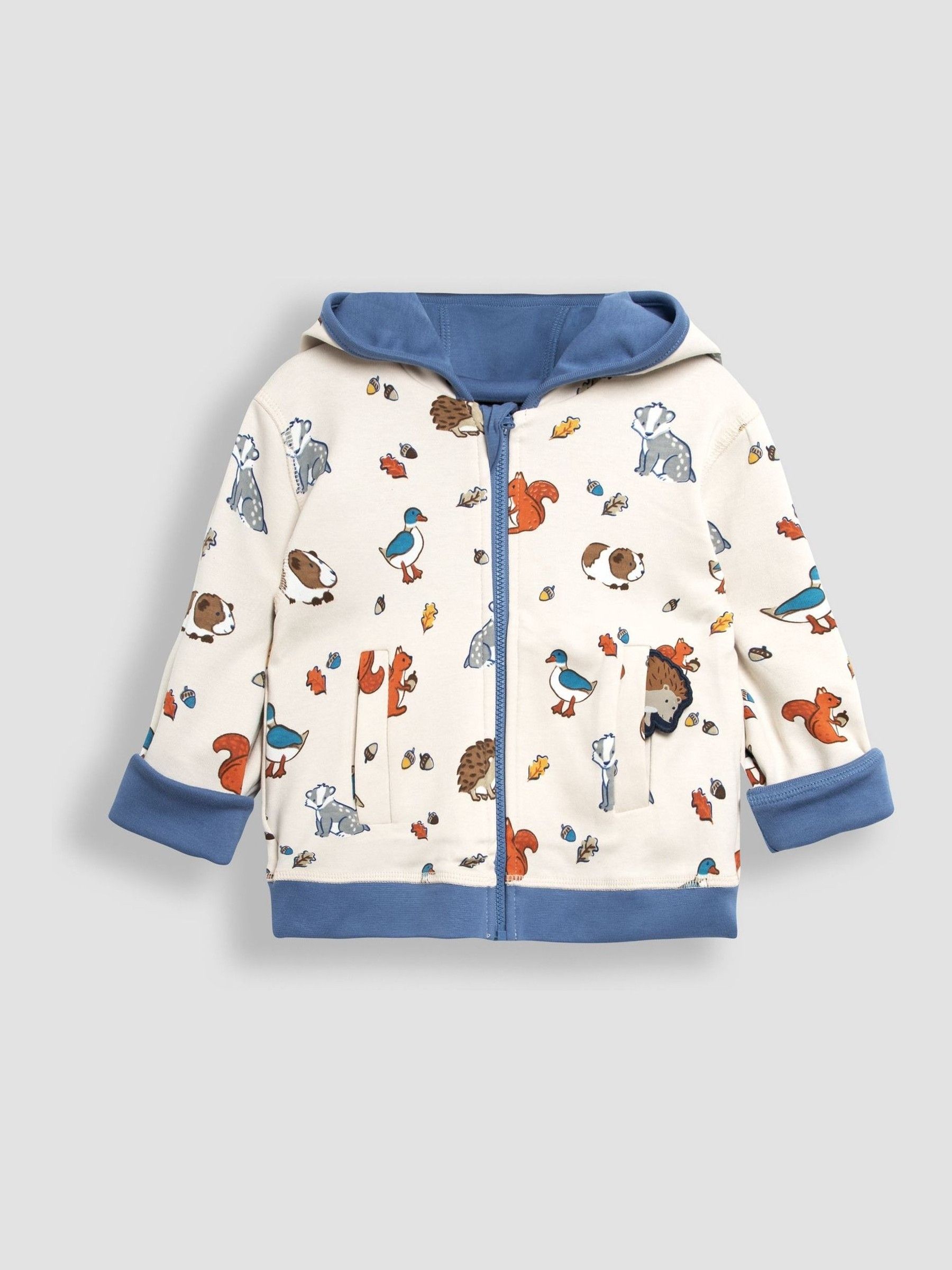 Denim Wilderness Friends Applique Reversible Hoodie - Image 5 of 8