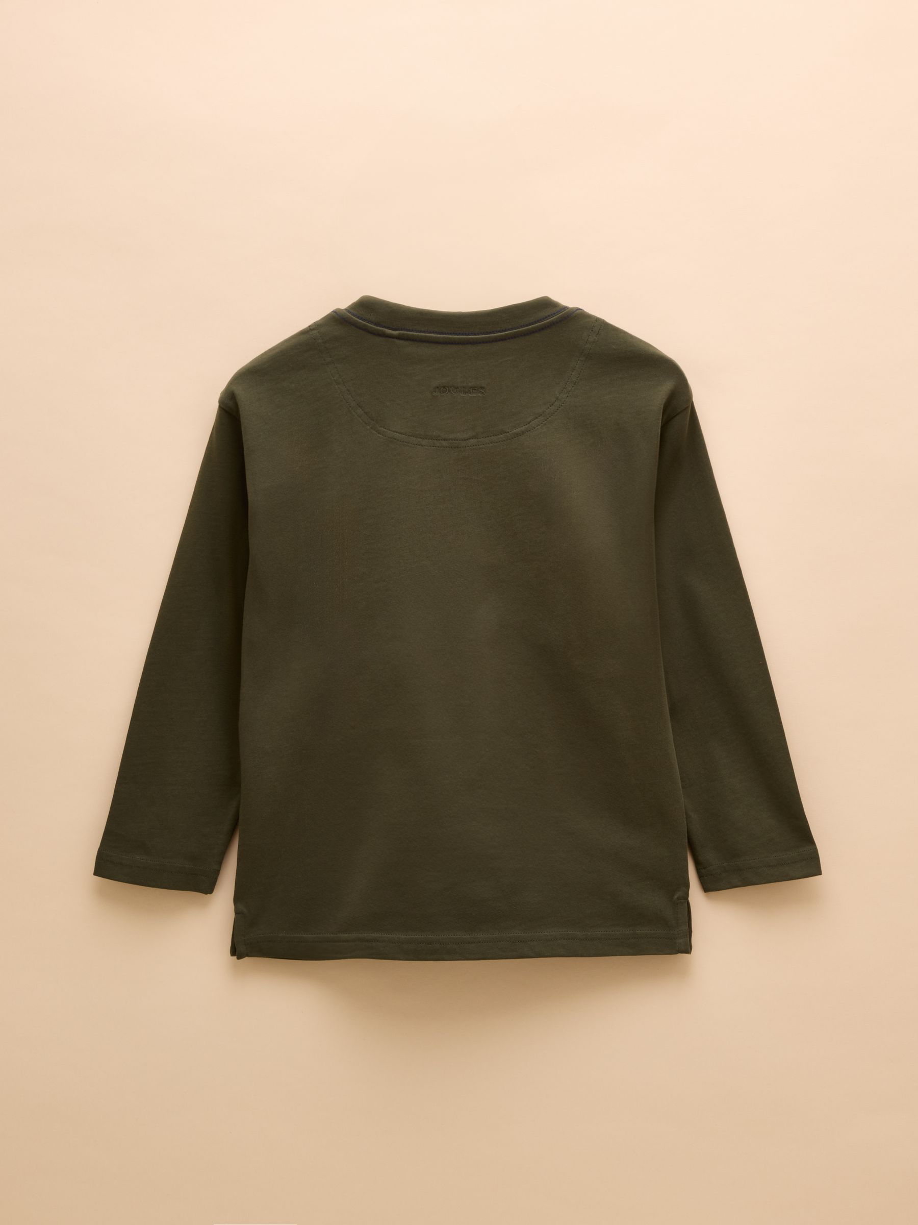 Long Sleeve Khaki Green Applique Top - Image 2 of 5
