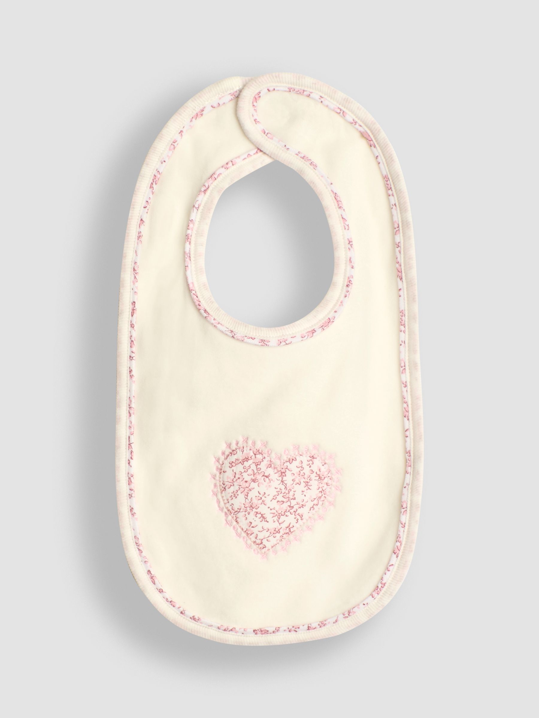 Cream Love Heart Bib - Image 1 of 3